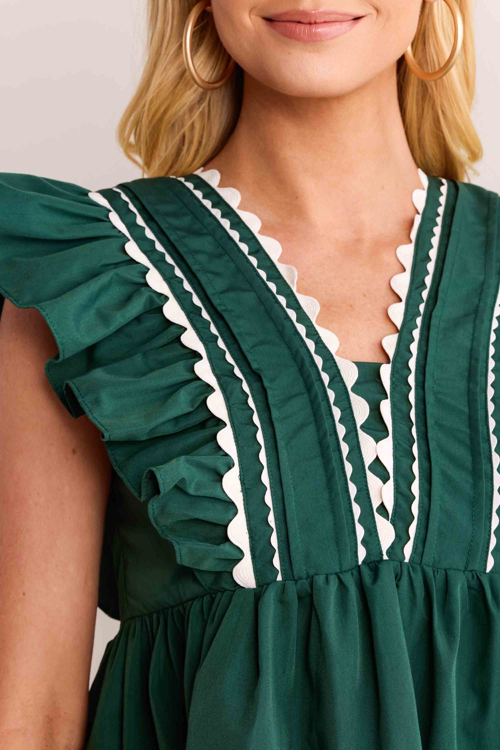 Betsy Top- Hunter Green