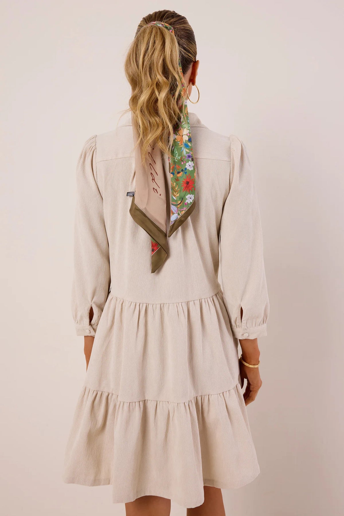Wanda Cream Corduroy Dress