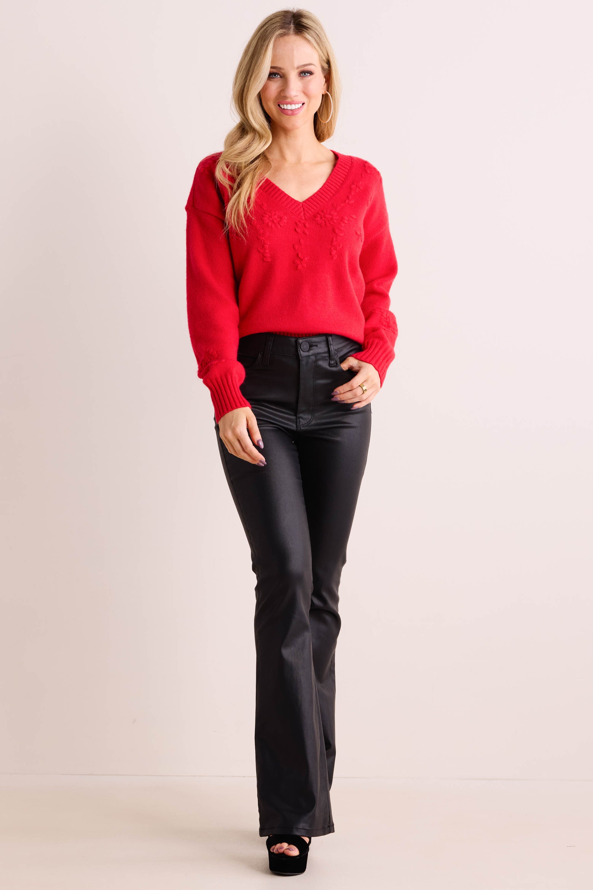 Jeanine Sweater- Red