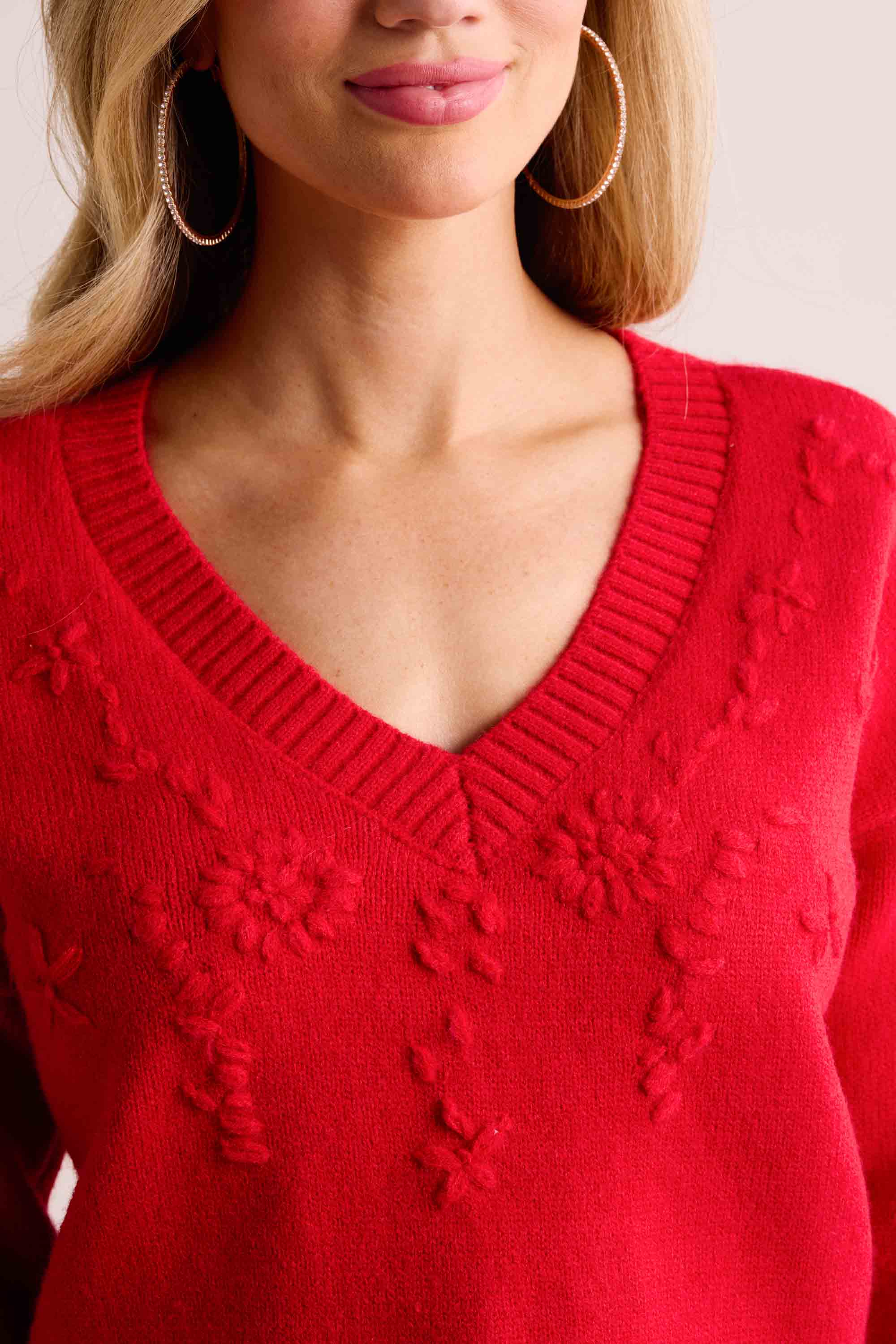 Jeanine Sweater- Red