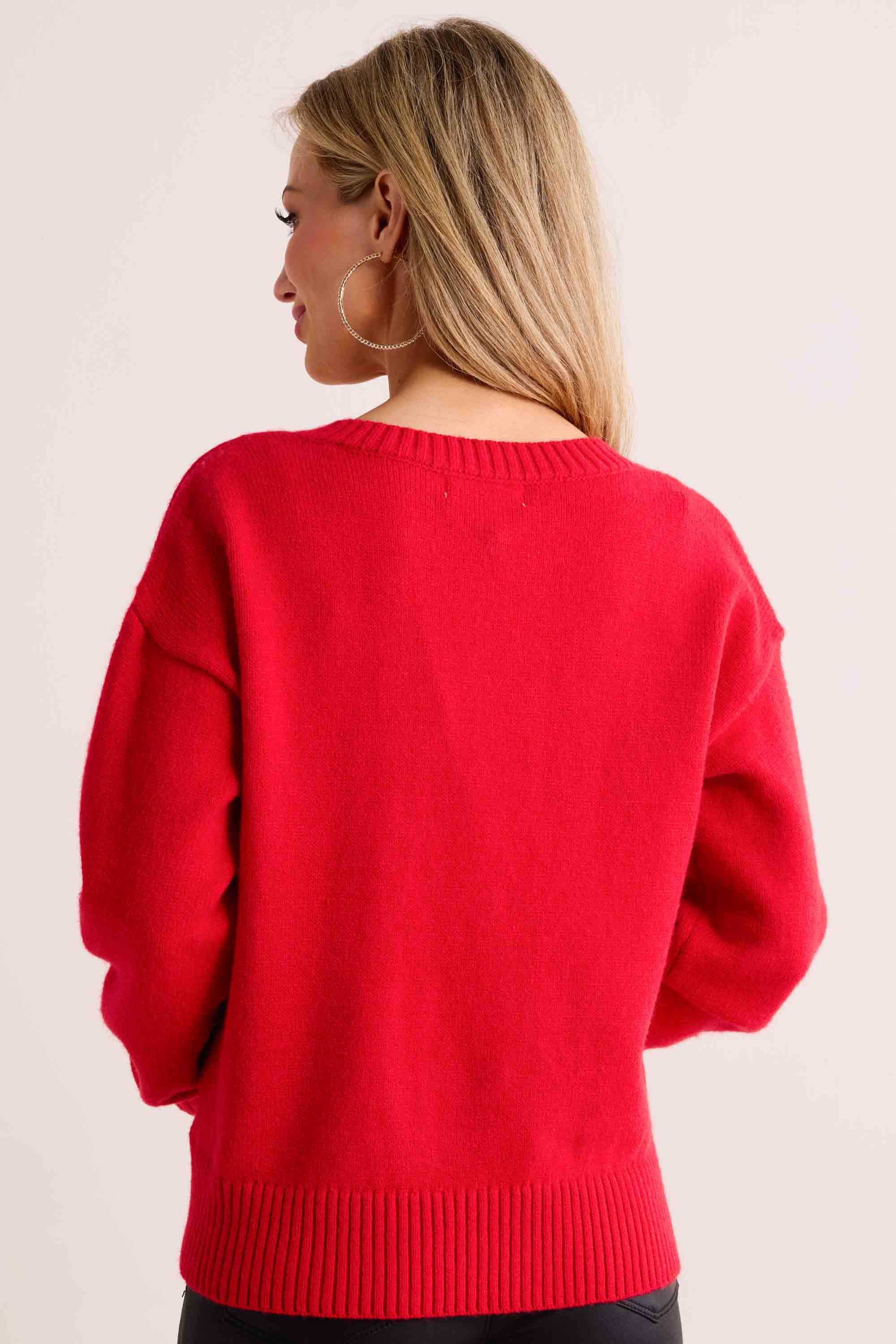 Jeanine Sweater- Red