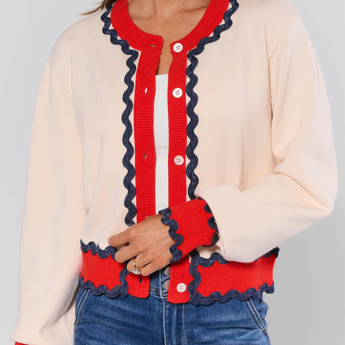 Sloane Ric Rac Cardigan by THML | Avara Sloane Ric Rac Cardigan by THML | Avara