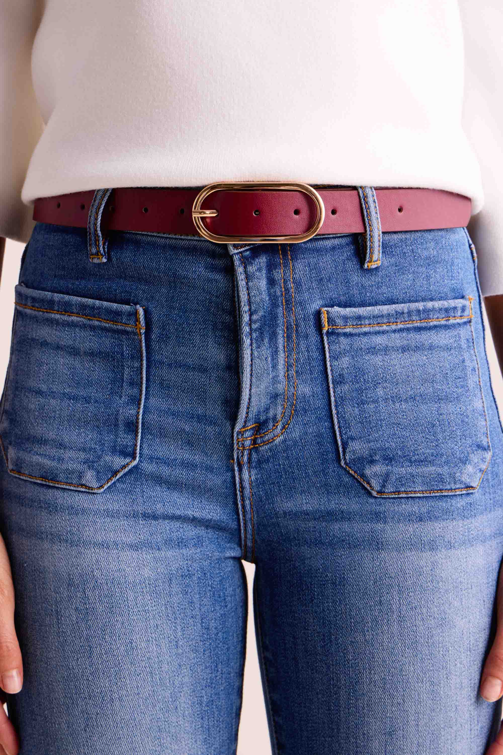 Alexia Belt- Burgundy