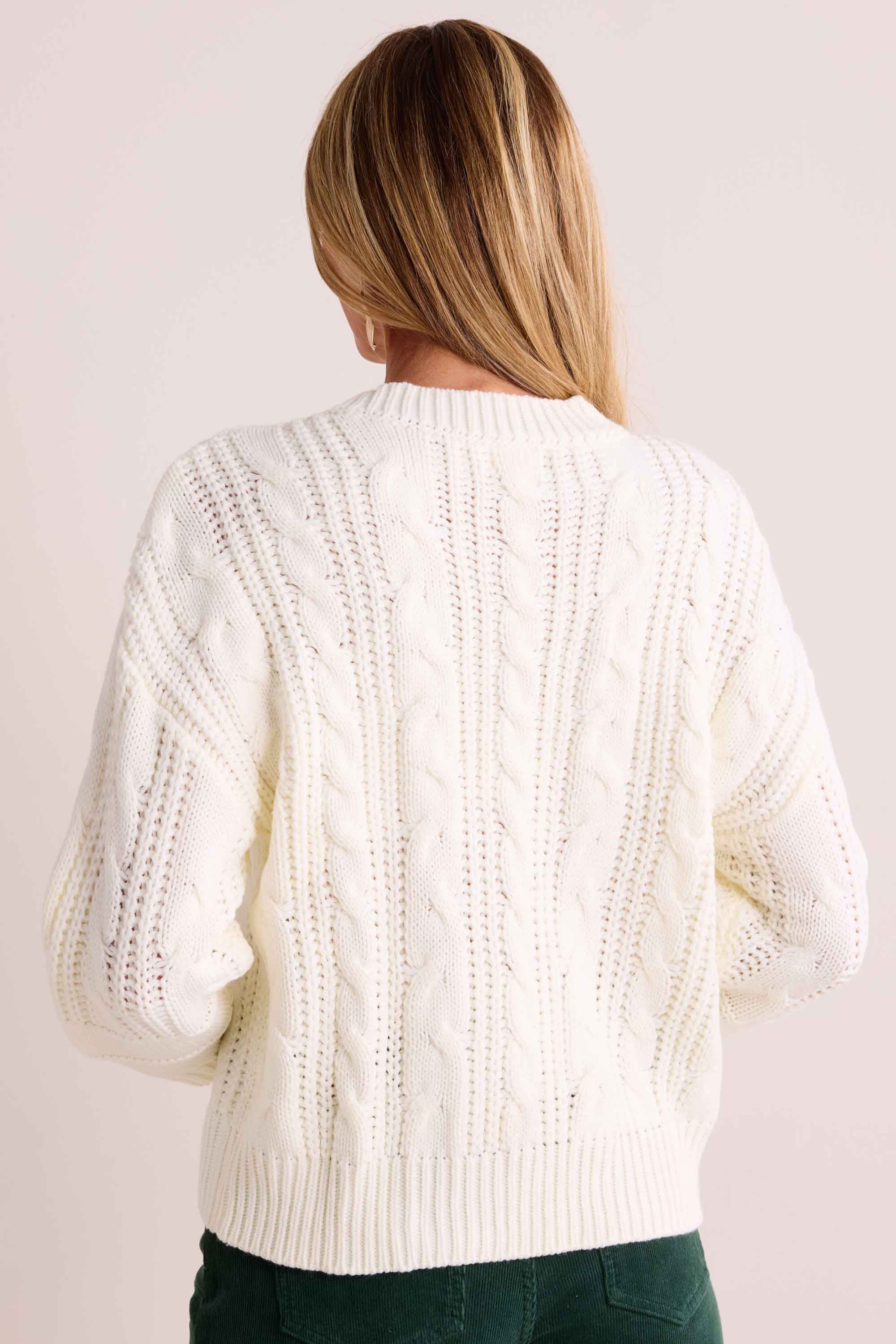 Amber Sweater- White