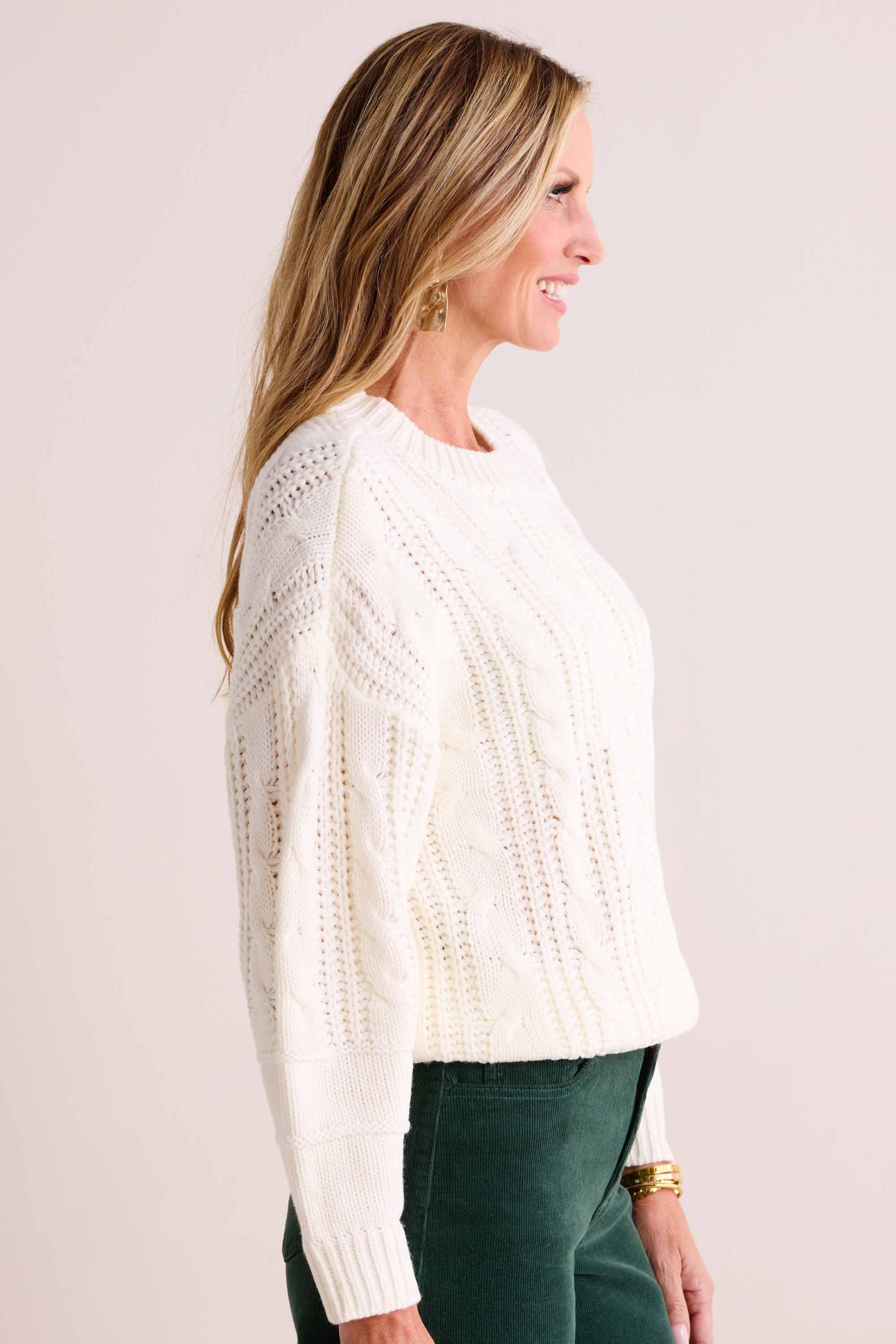 Amber Sweater- White