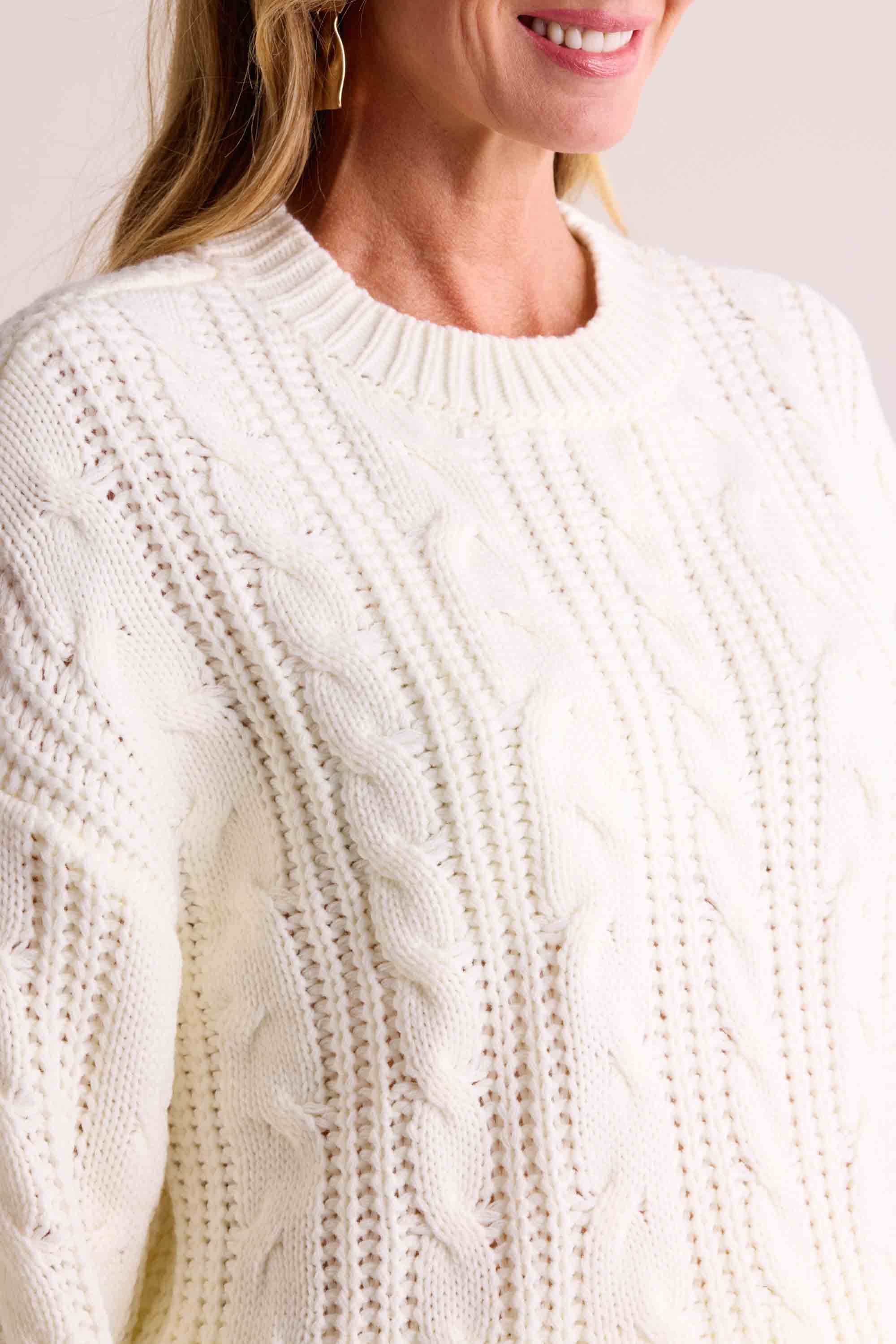 Amber Sweater- White