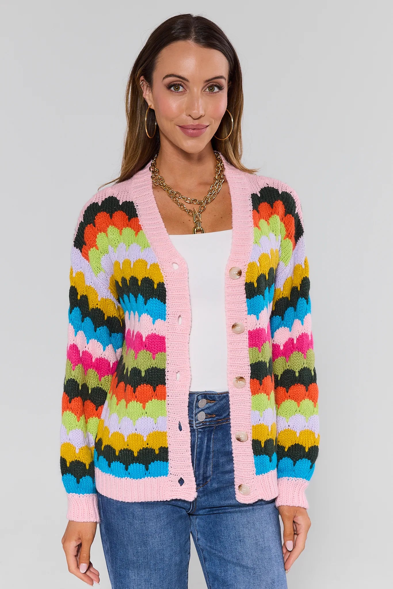 Trina Multi Knit Cardigan