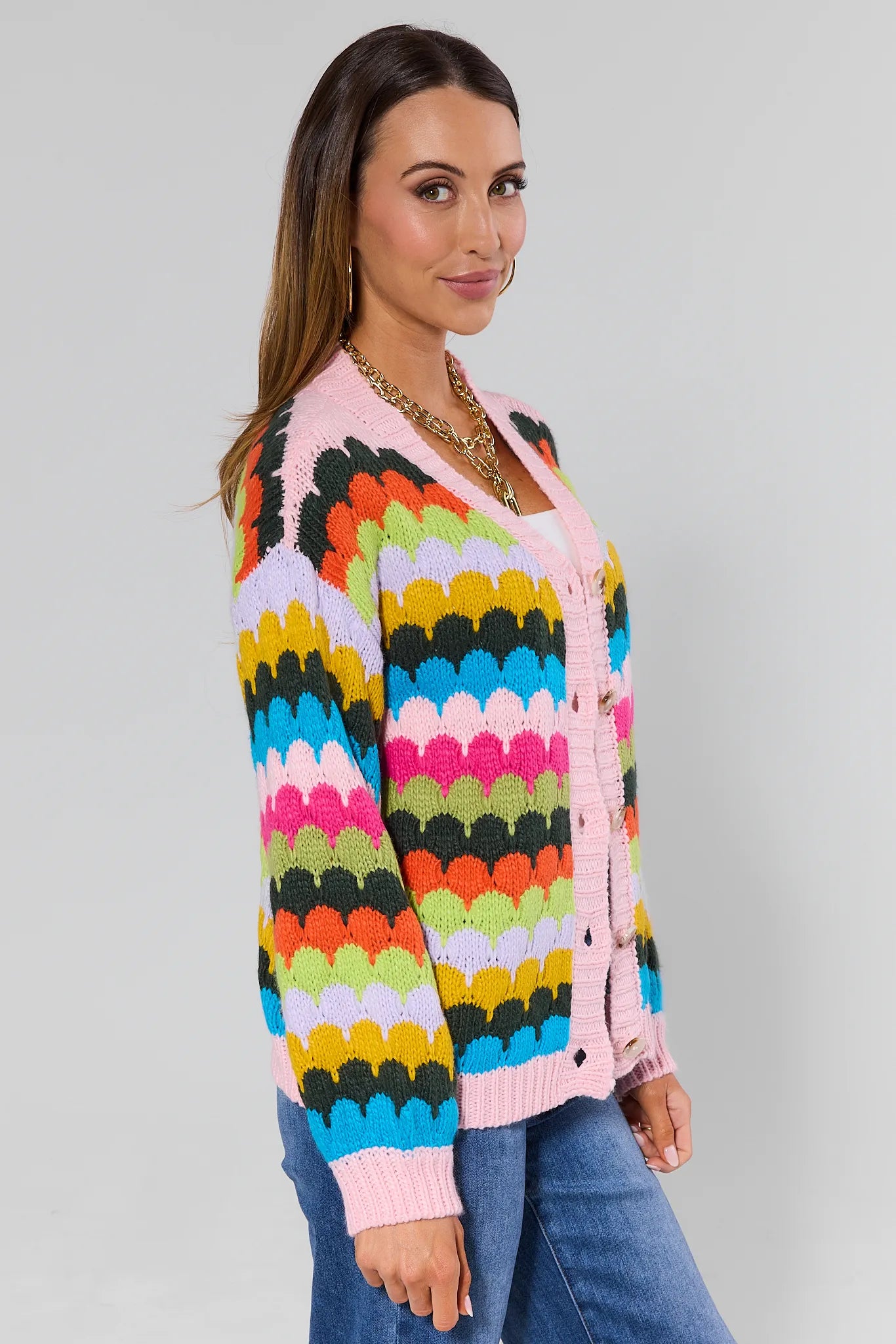 Trina Multi Knit Cardigan