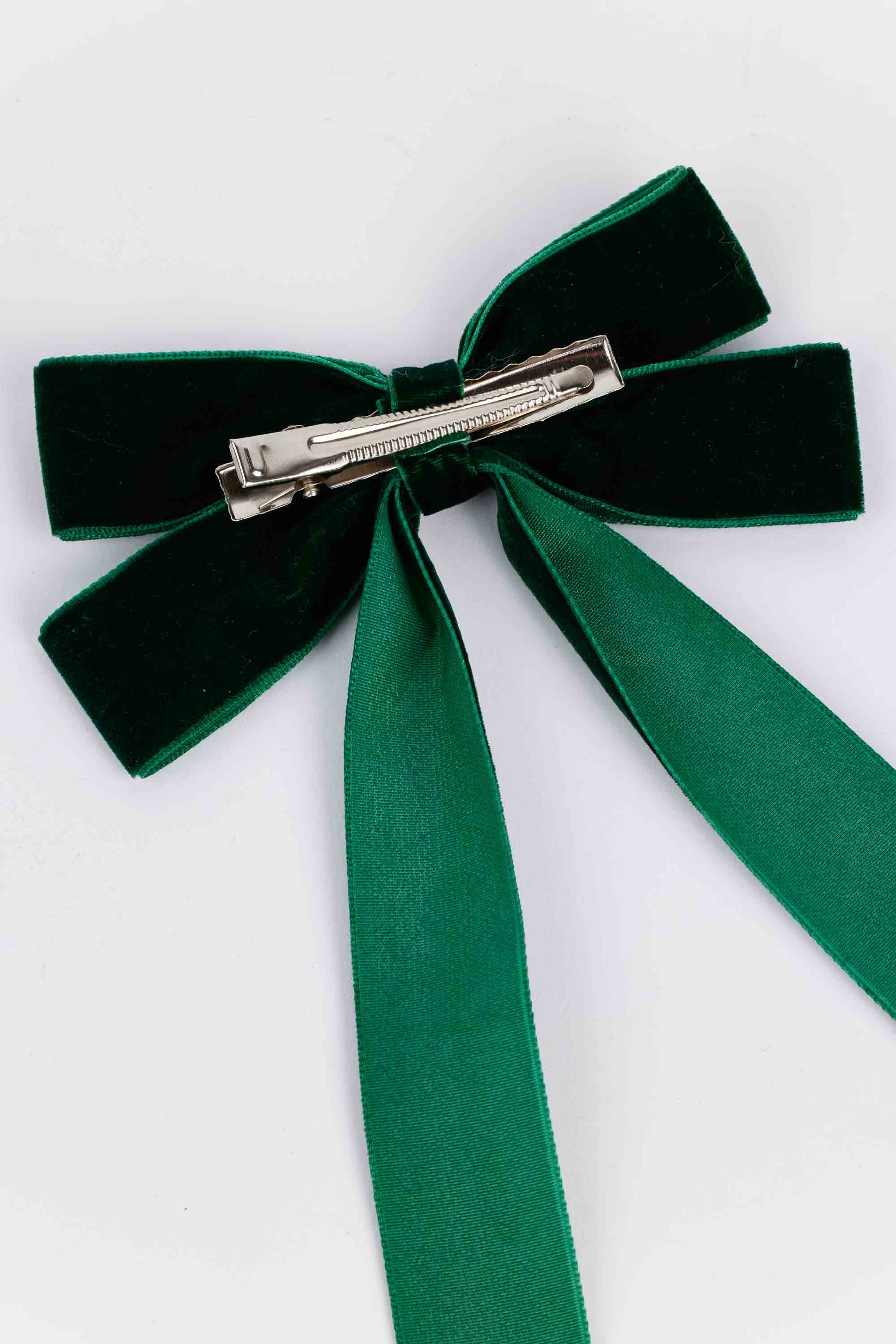 Lizzie Bow Clip- Green