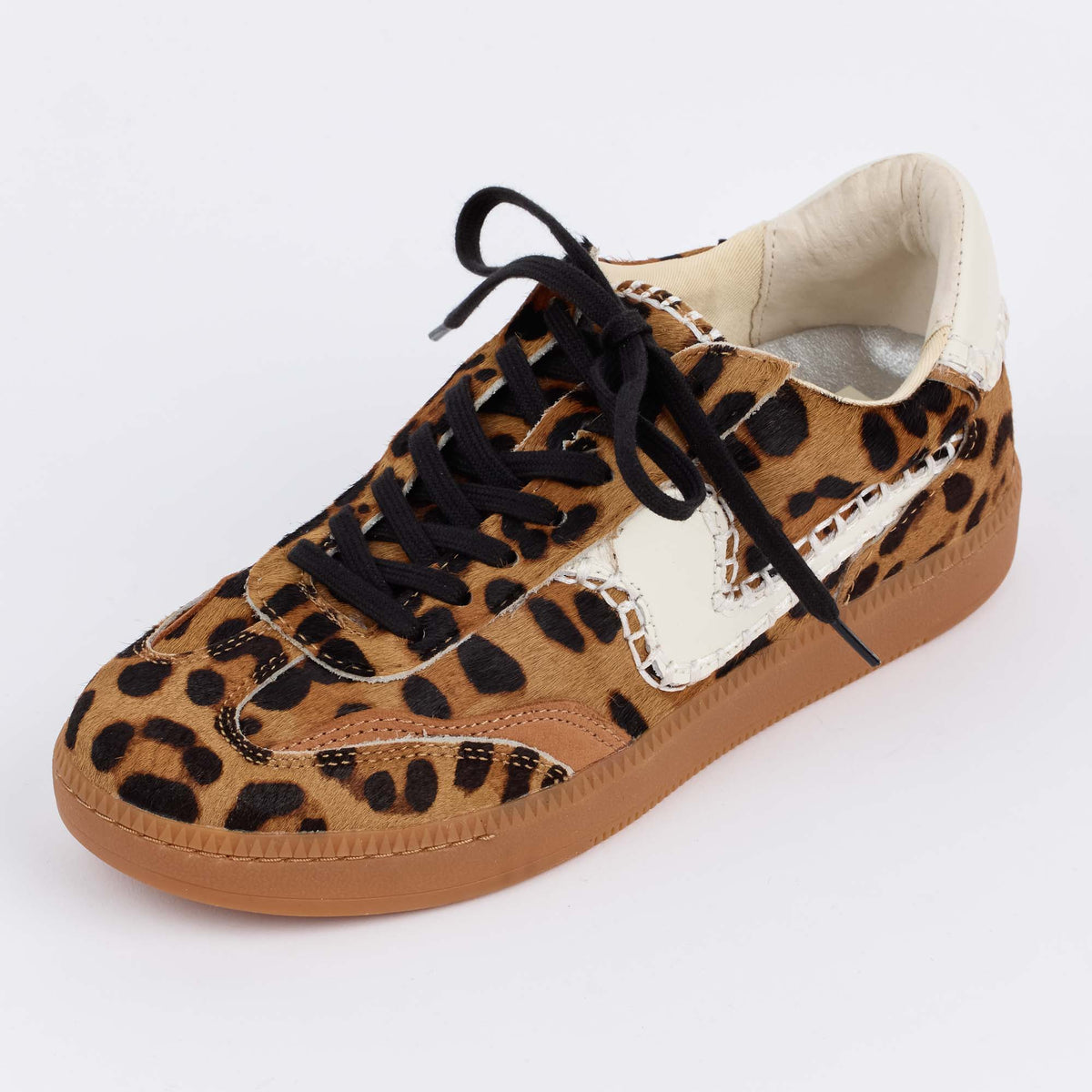 INC Mens Brown Mixed Media Damon Cheetah Round Toe Platform Sneakers Shoes 7 M Dixie Bow & Leopard Lace Sneakers | Pearly White Luxe | Mi  main image 4