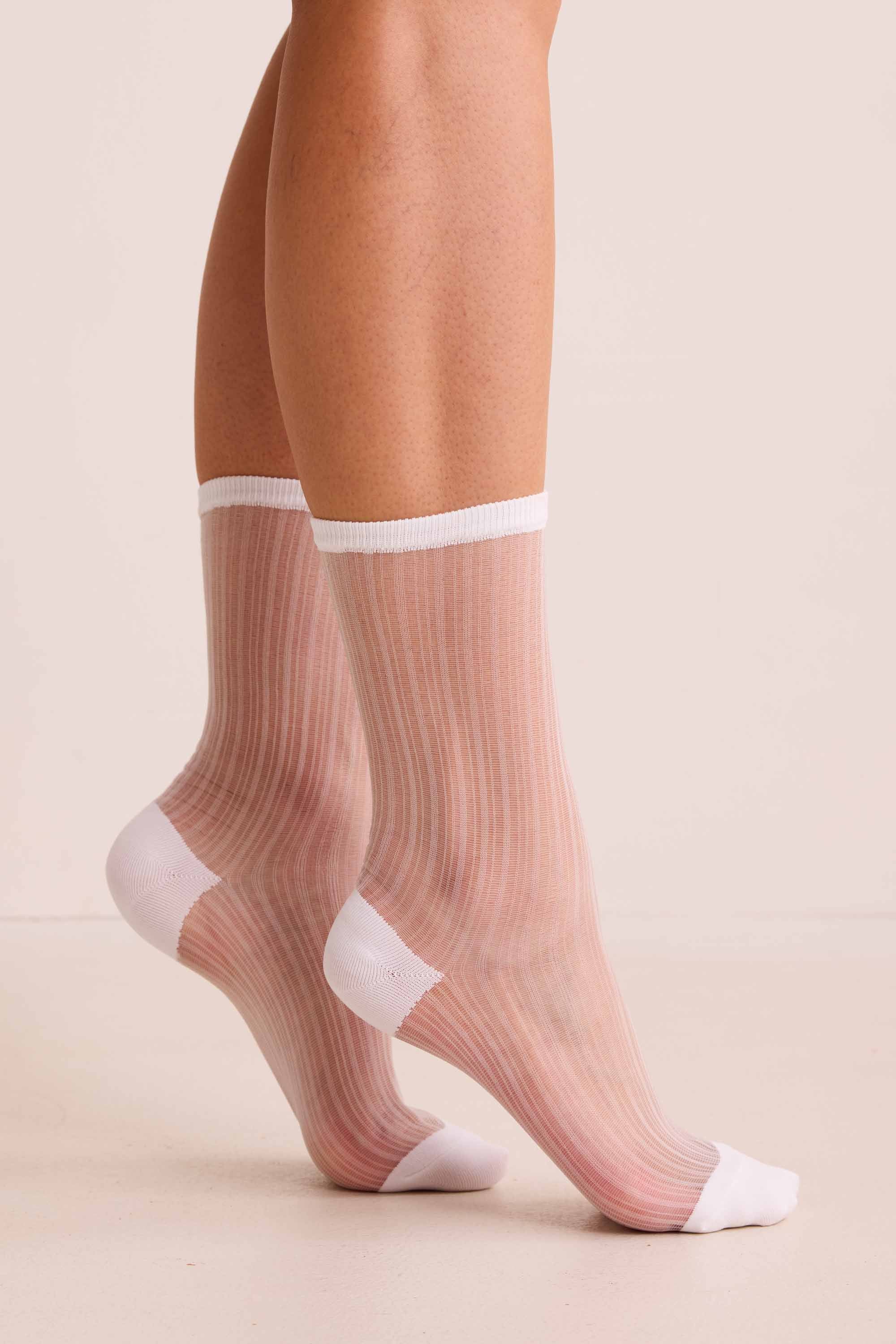 Carrie Socks- White