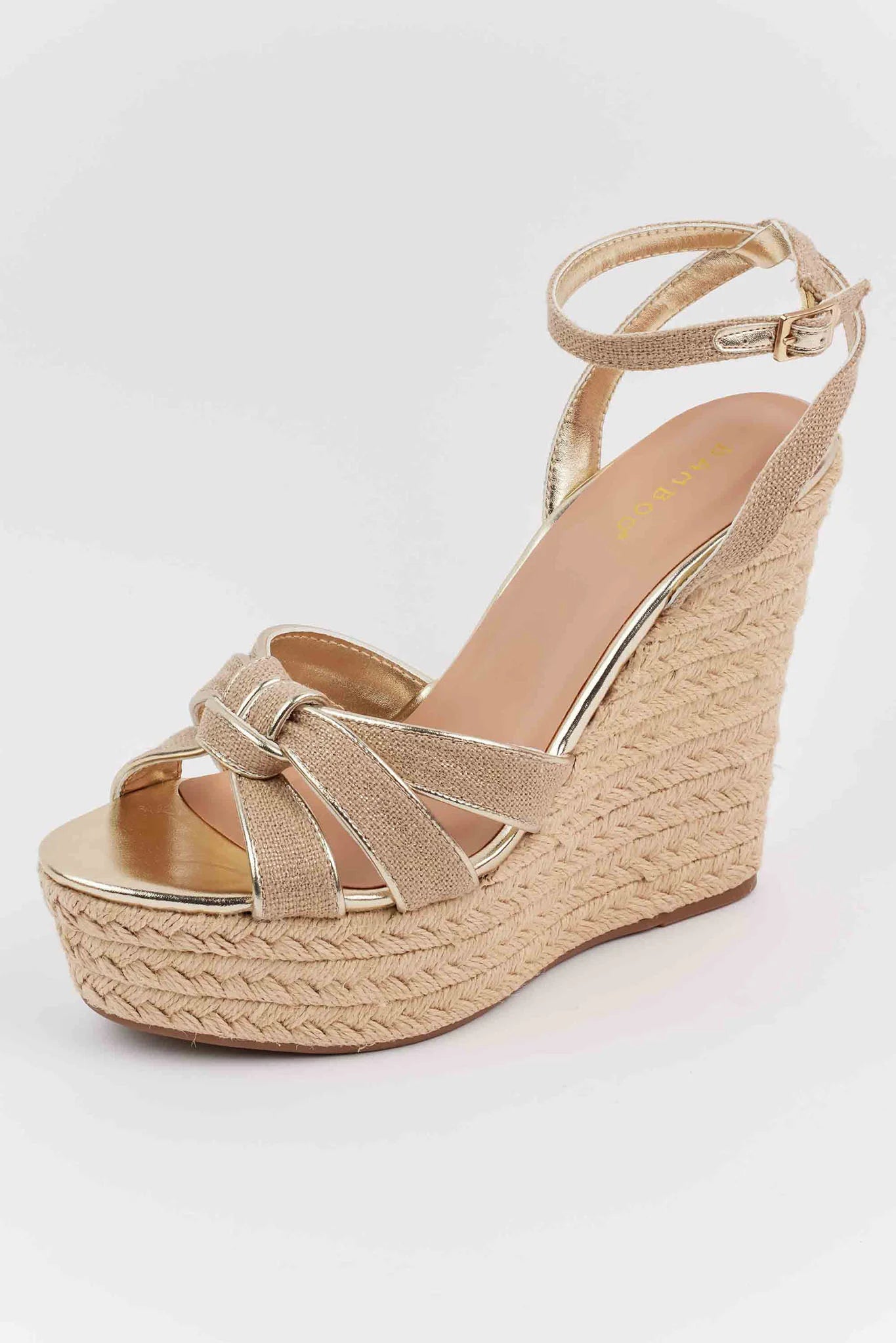 Cassandra Wedges- Beige