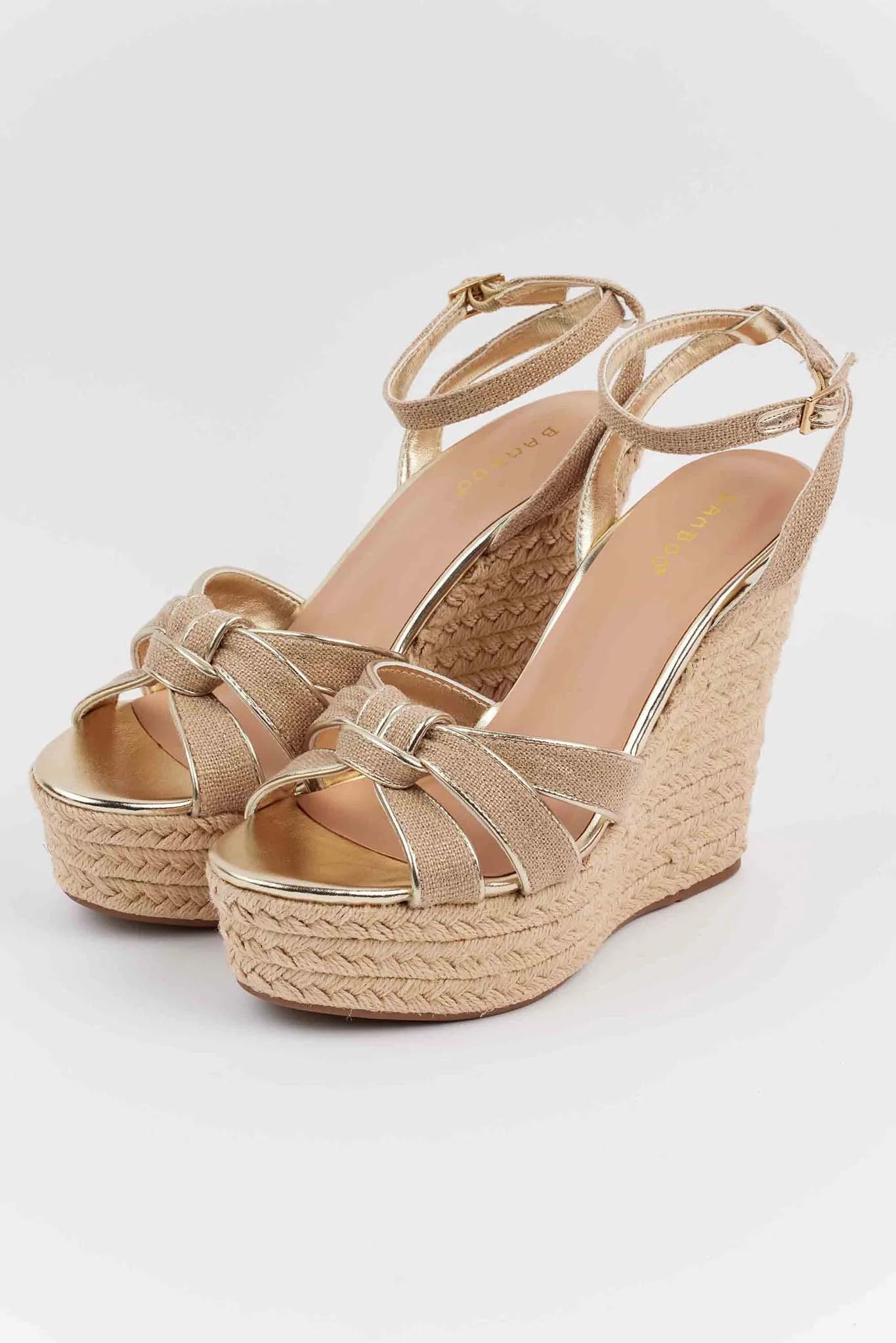 Cassandra Wedges- Beige