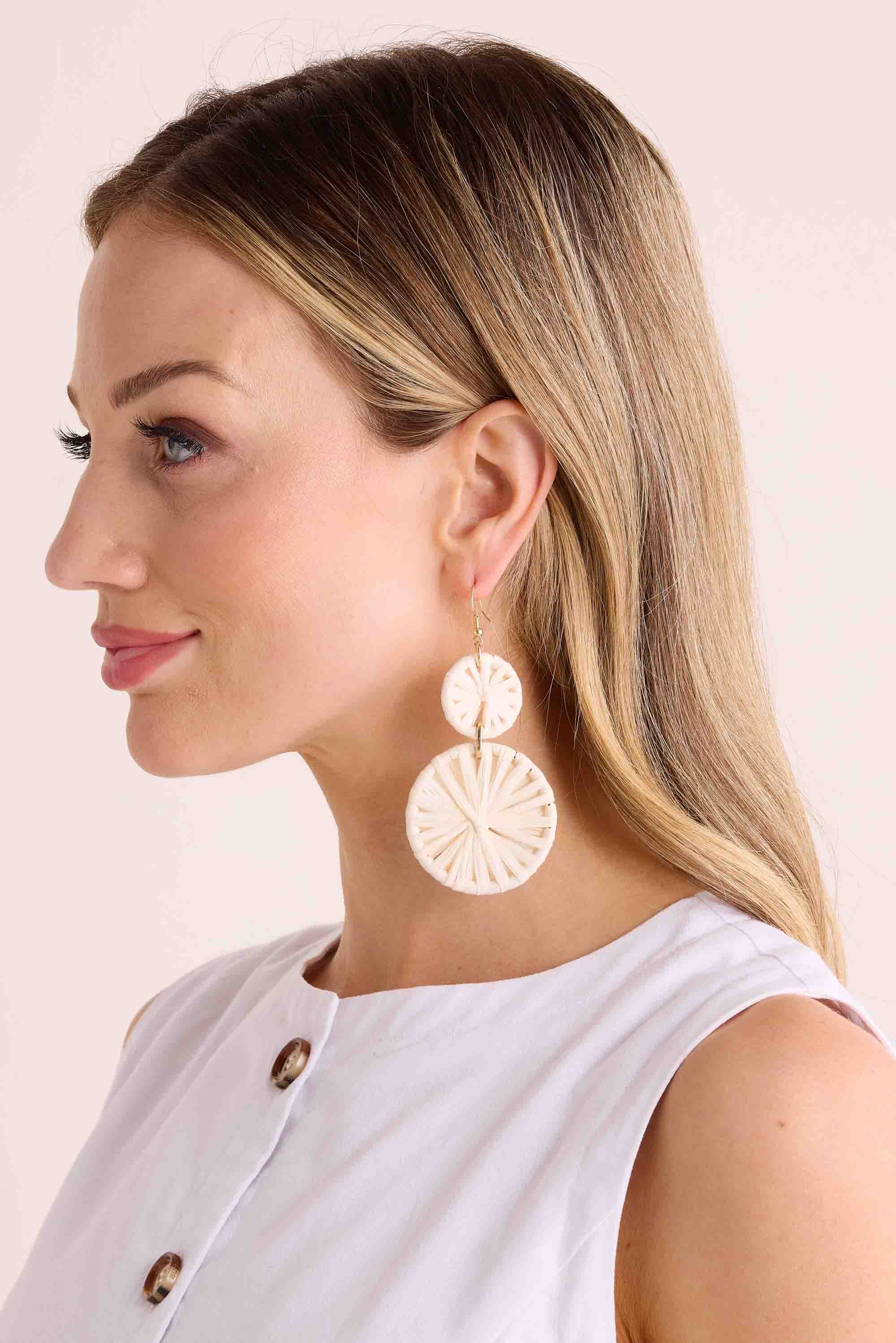 Whitney Earrings- Ivory