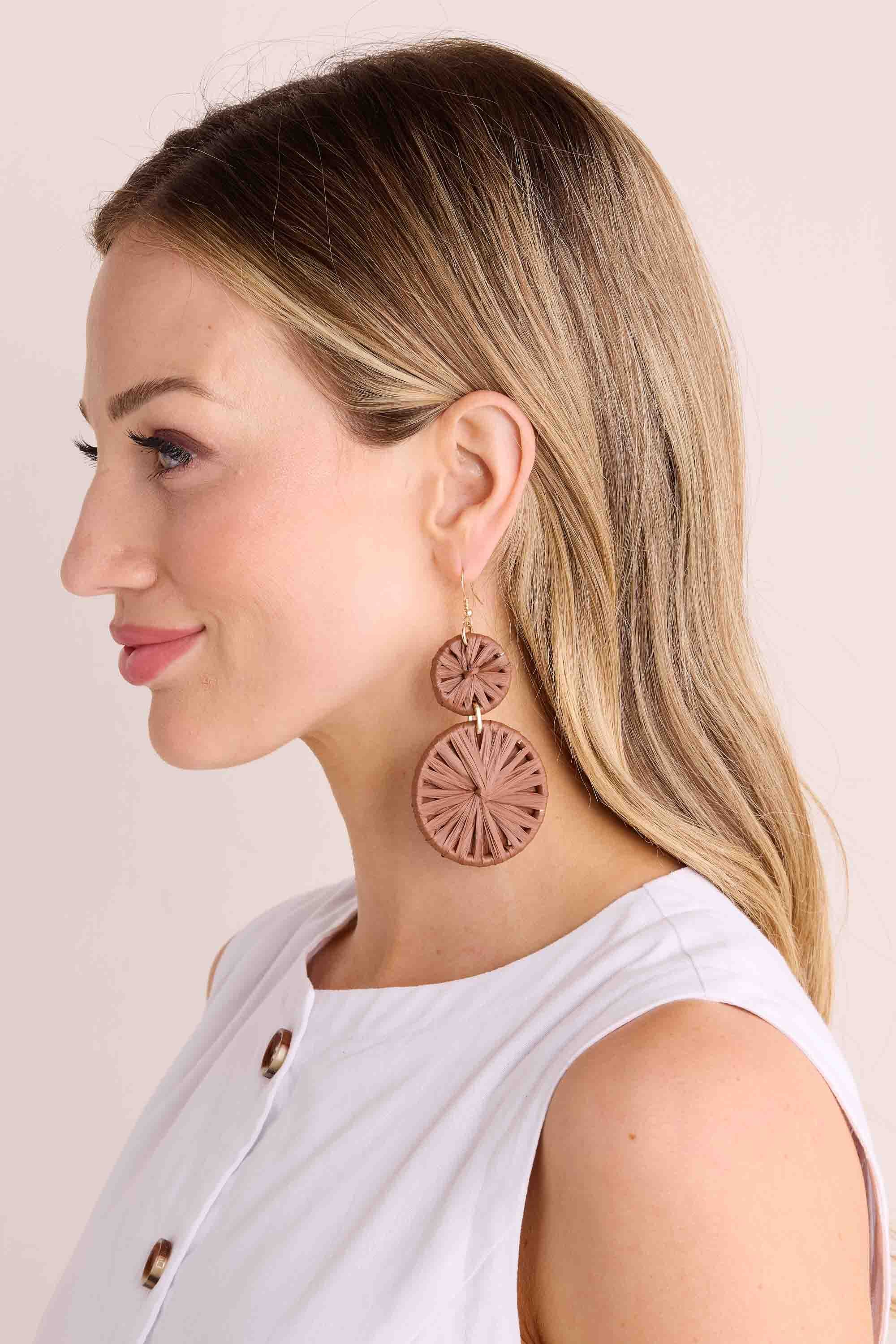 Whitney Earrings- Brown