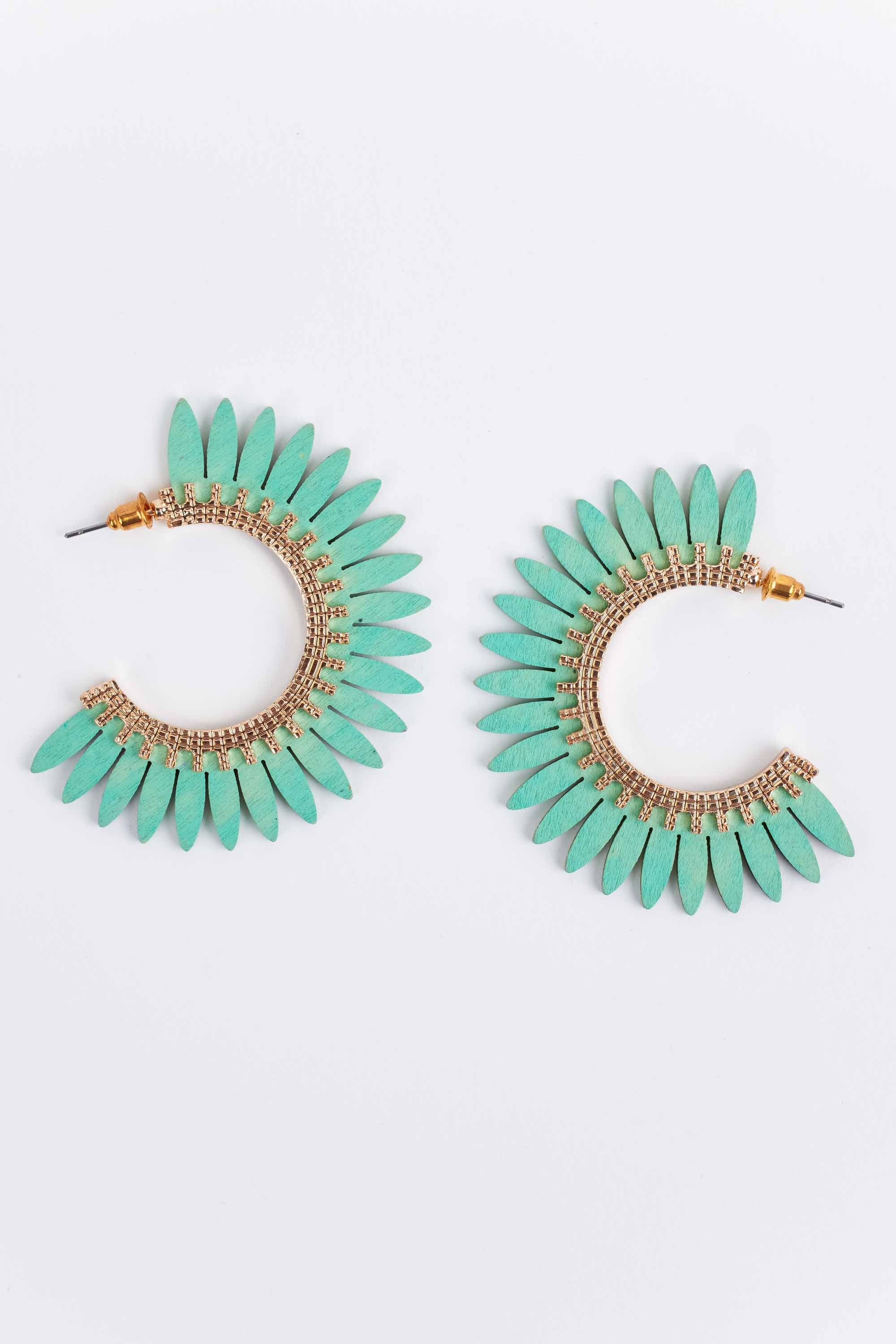 Erica Hoop Earrings- Seafoam