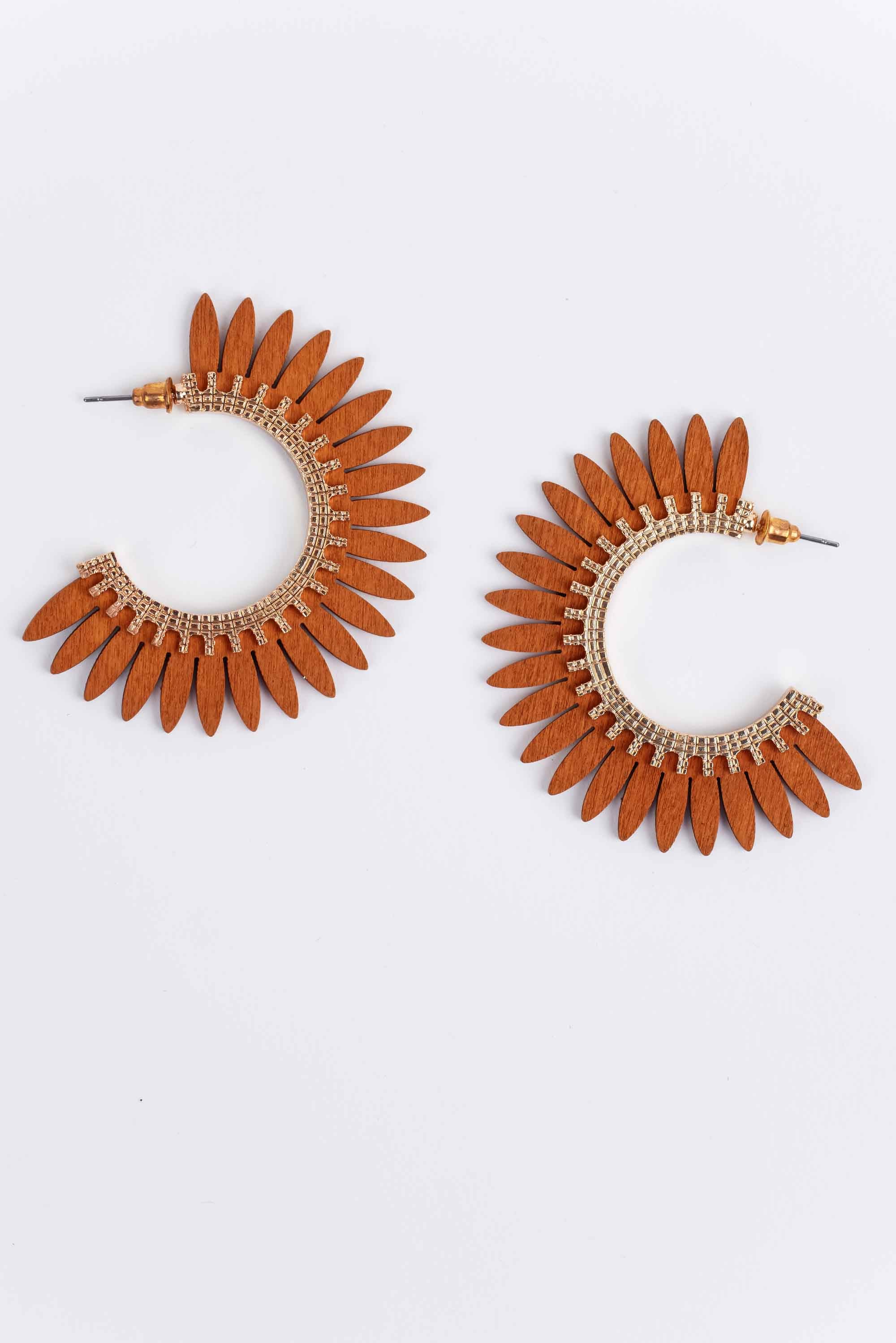 Erica Hoop Earrings- Rust