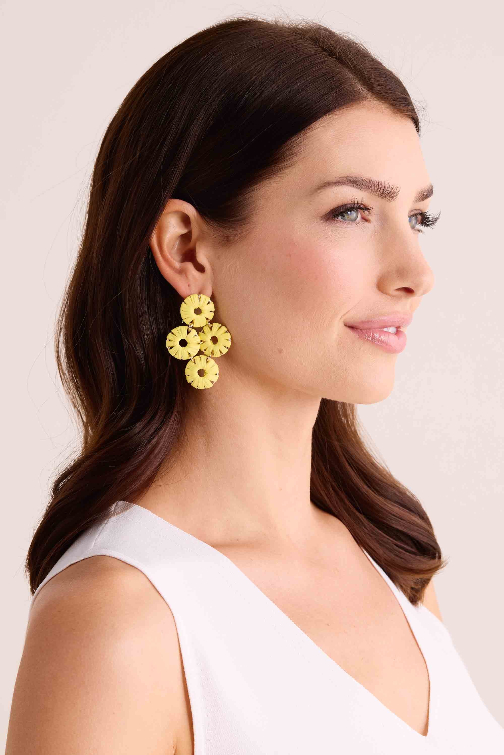 Monica Earrings- Yellow