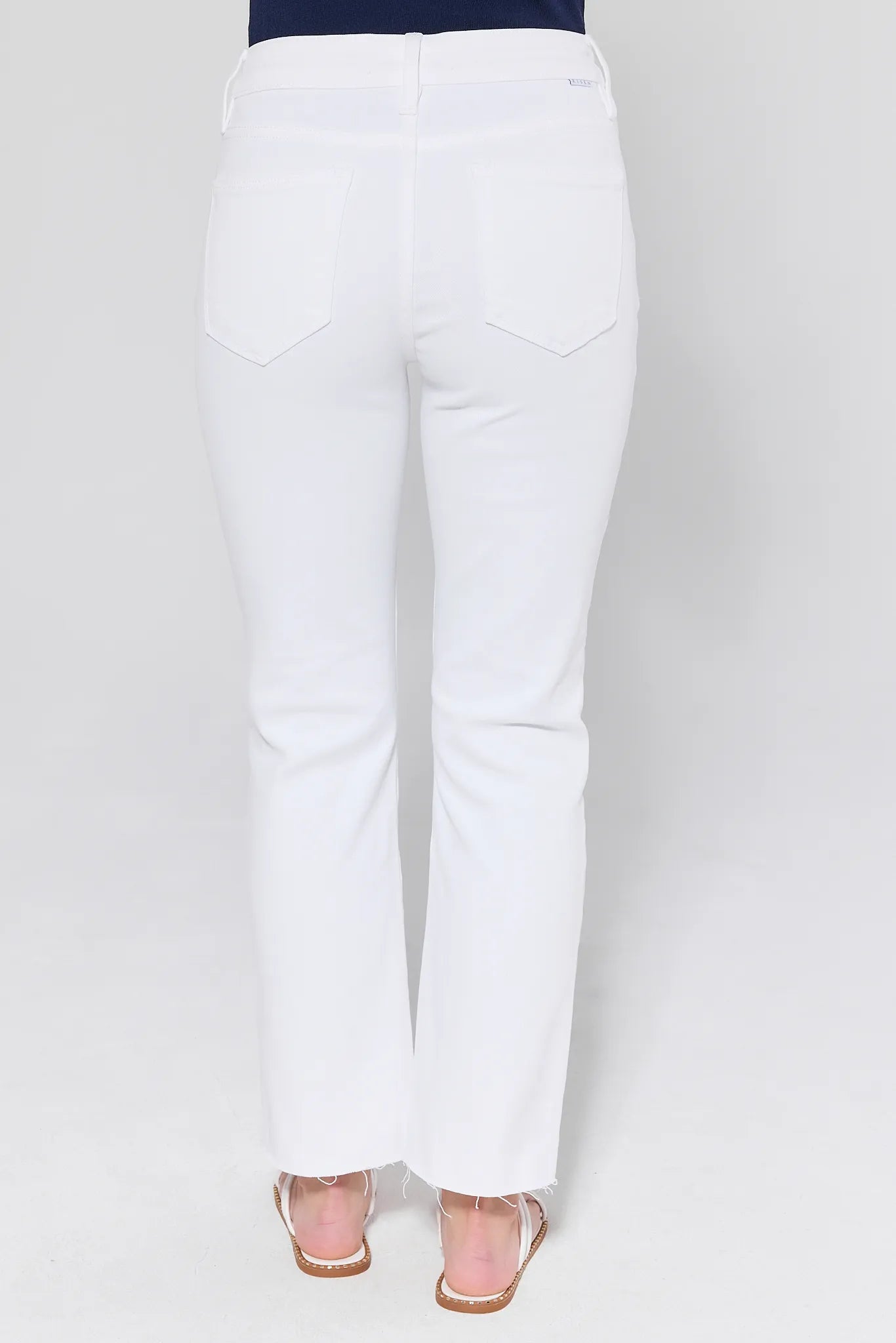 White pants on a white background