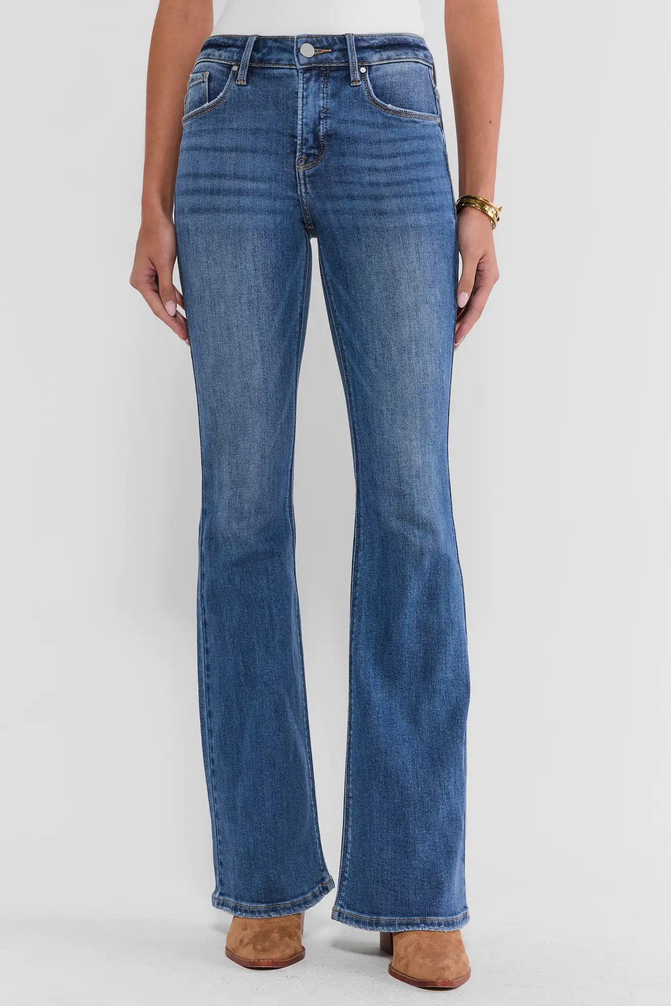 Maeve Medium Wash Flare Jeans