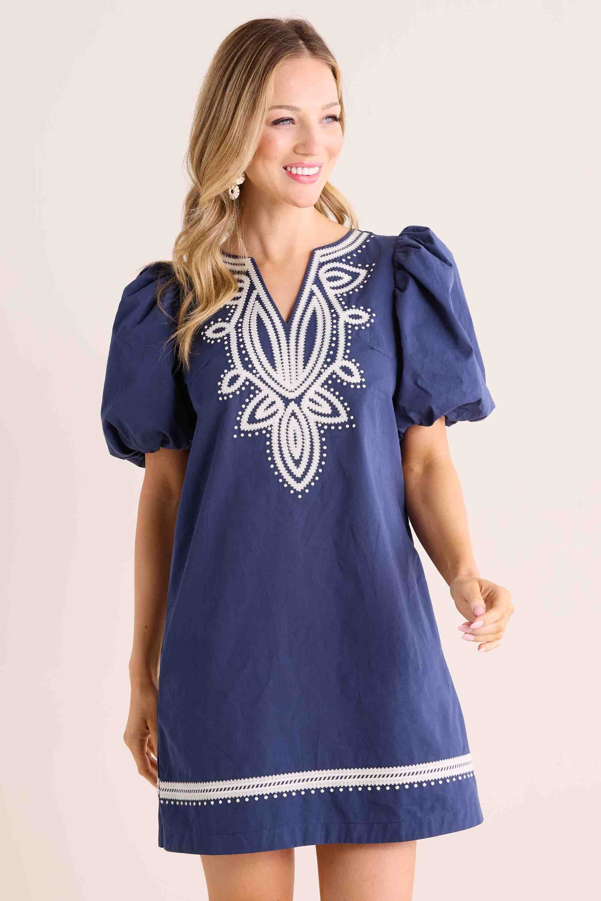 Roxanne Dress- Navy