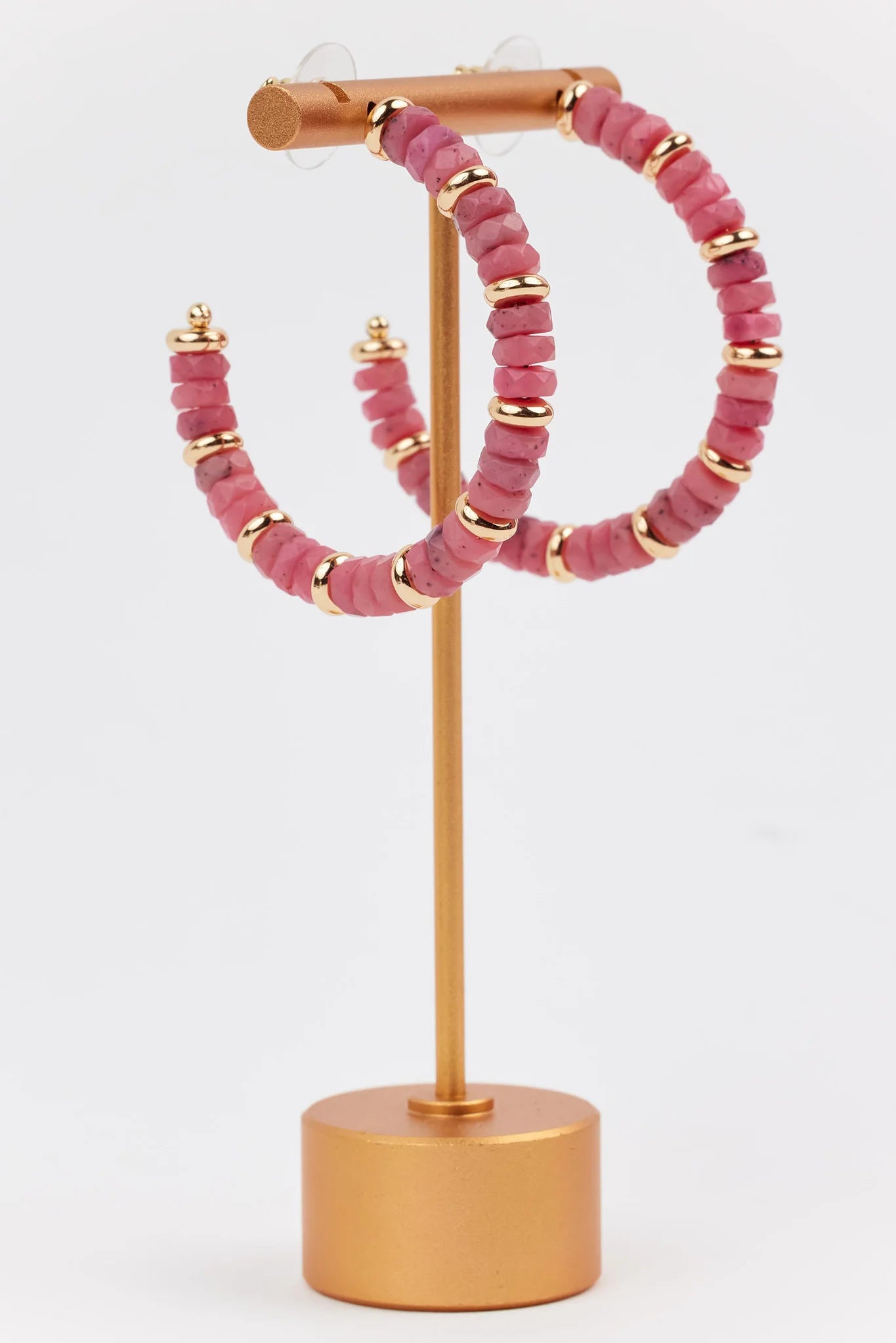 Vera Hoop Earrings- Pink