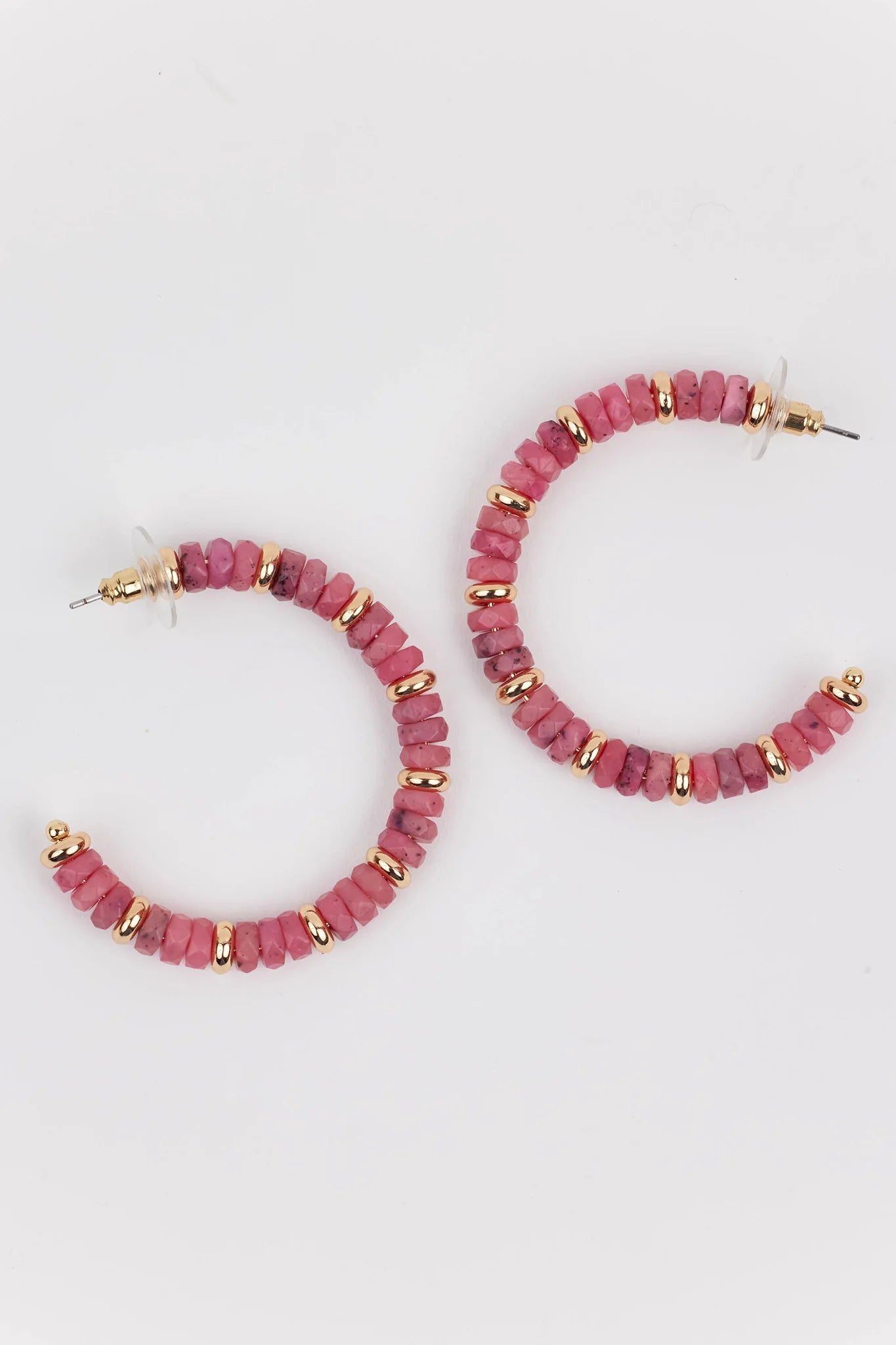 Vera Hoop Earrings- Pink