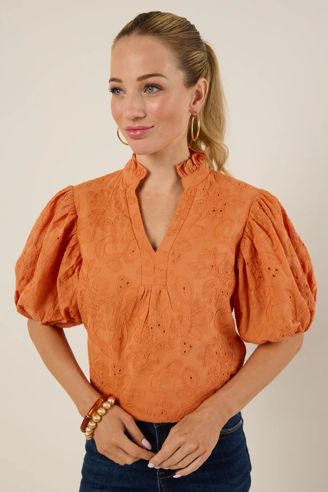 Christina Top- Orange