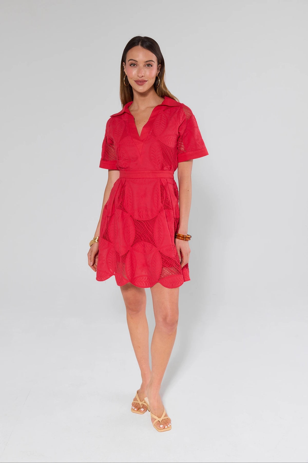 netted red dress Annie Red Netted Short Dress | Women's Clothing