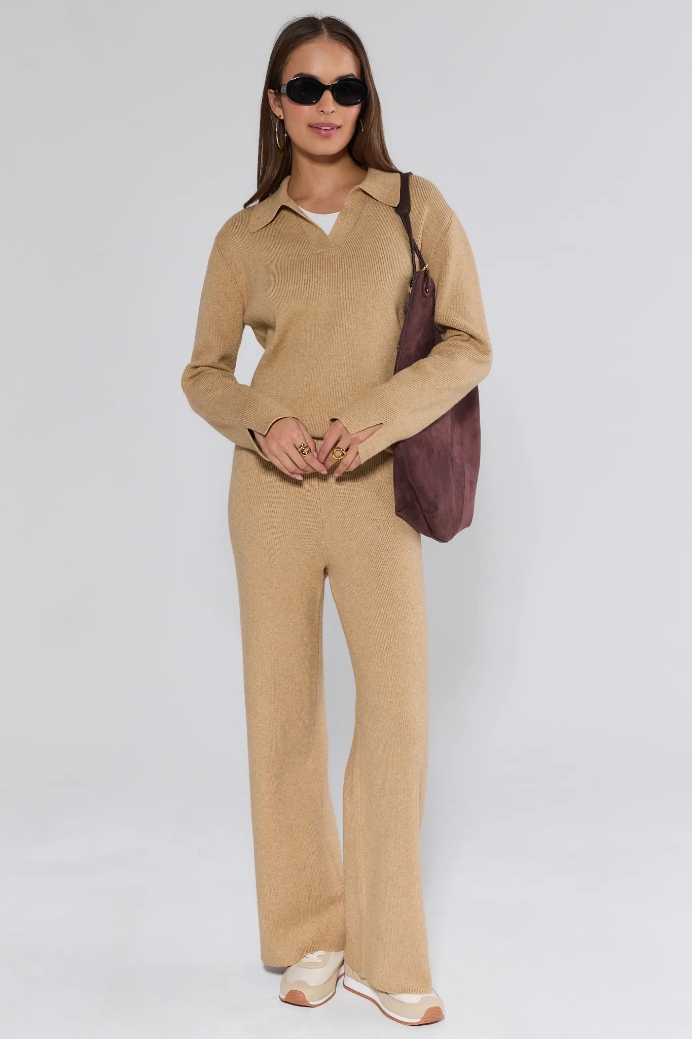 Elle Camel Knit Pants