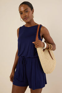 Heidi Romper- Navy