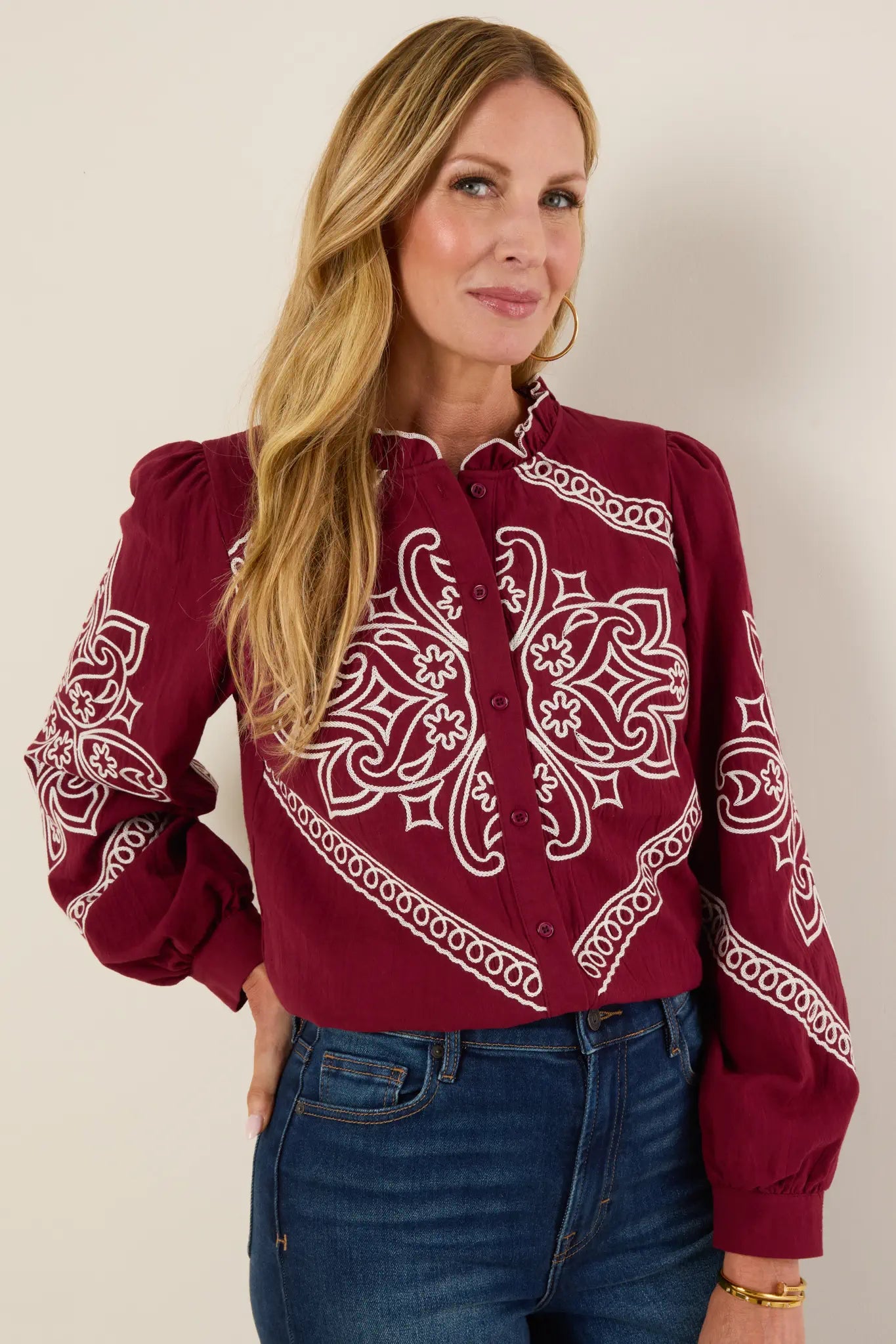 Sabrina Top- Maroon