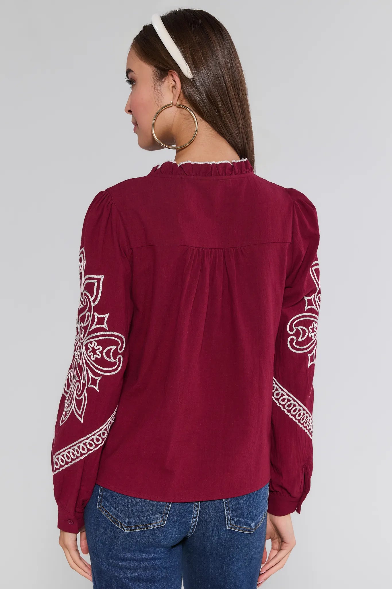 Sabrina Top- Maroon