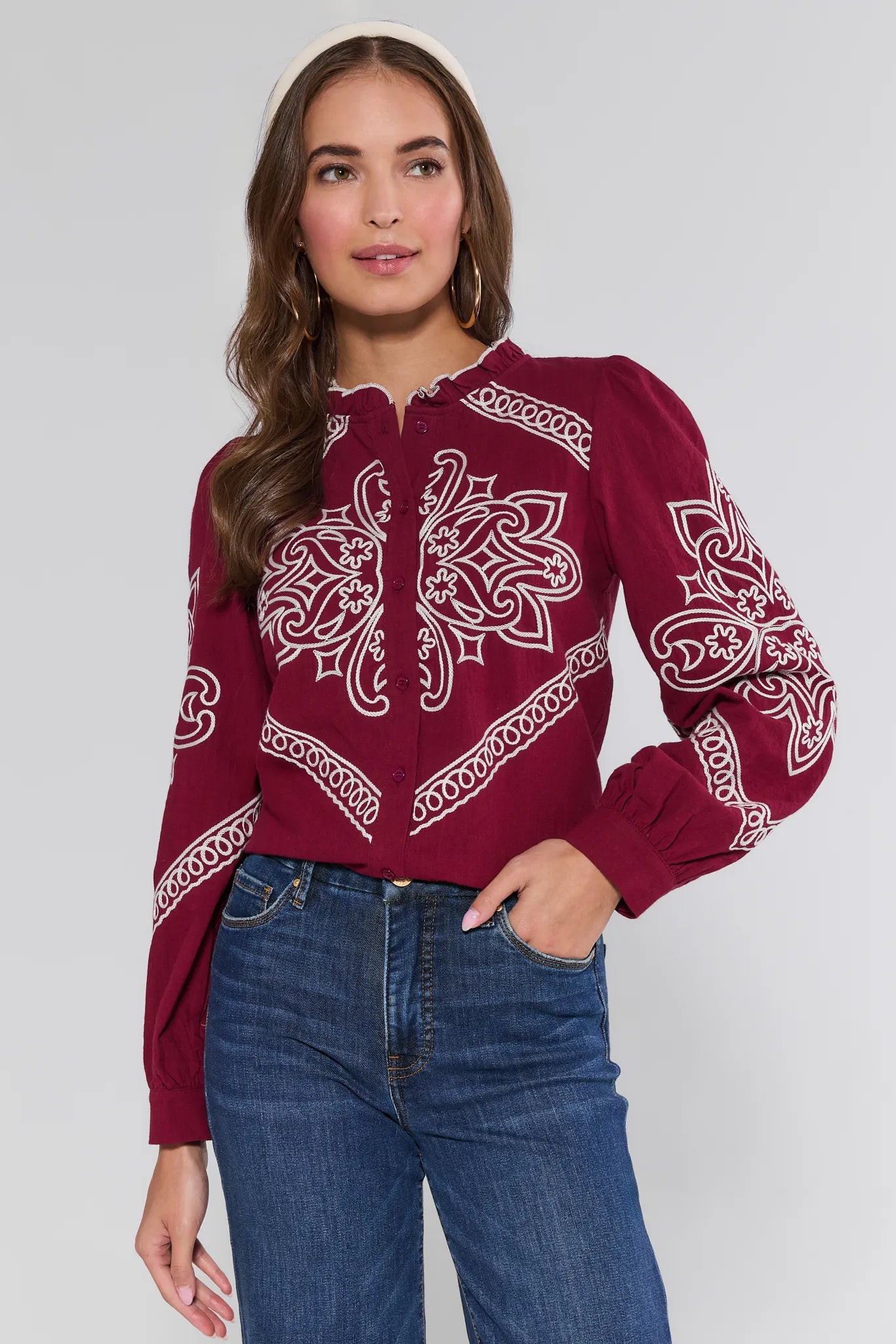 Sabrina Top- Maroon