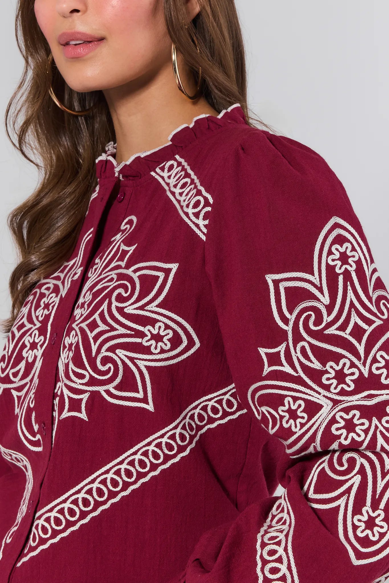 Sabrina Top- Maroon