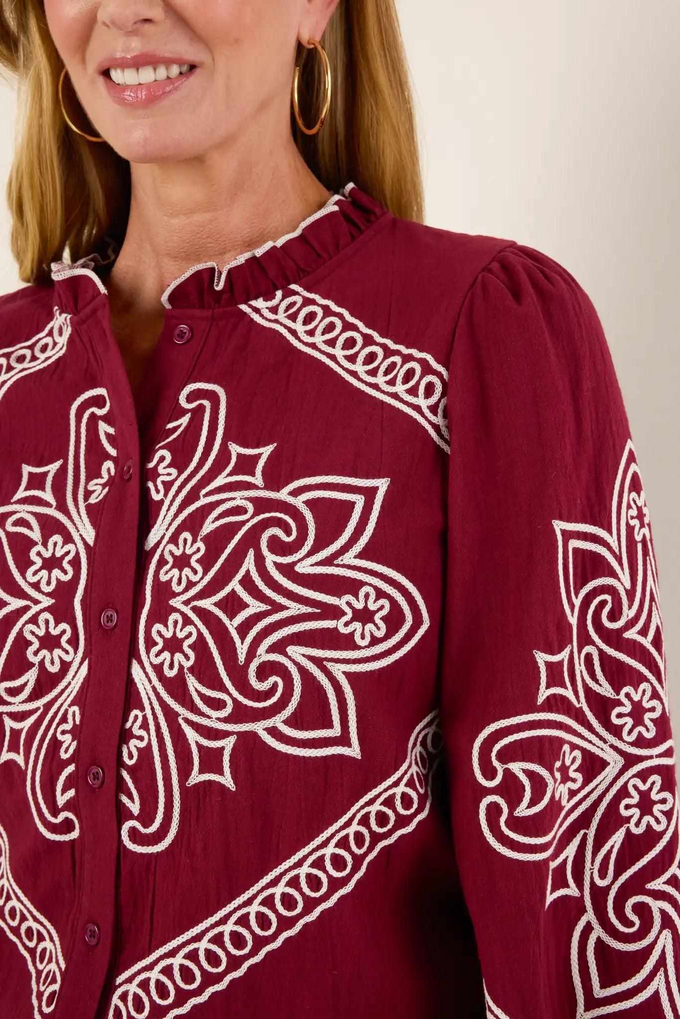 Sabrina Top- Maroon