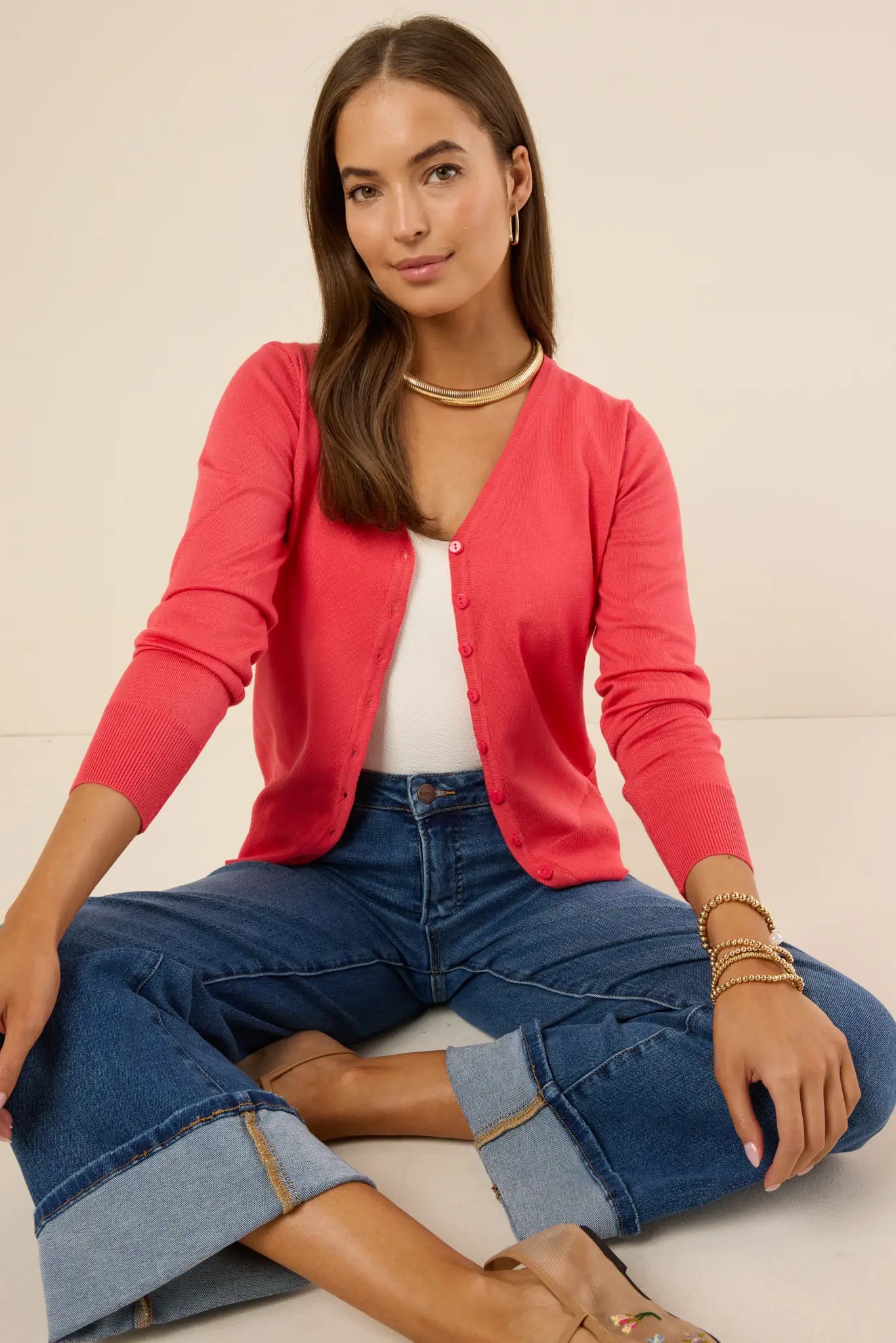 Lilibeth Cardigan- Coral