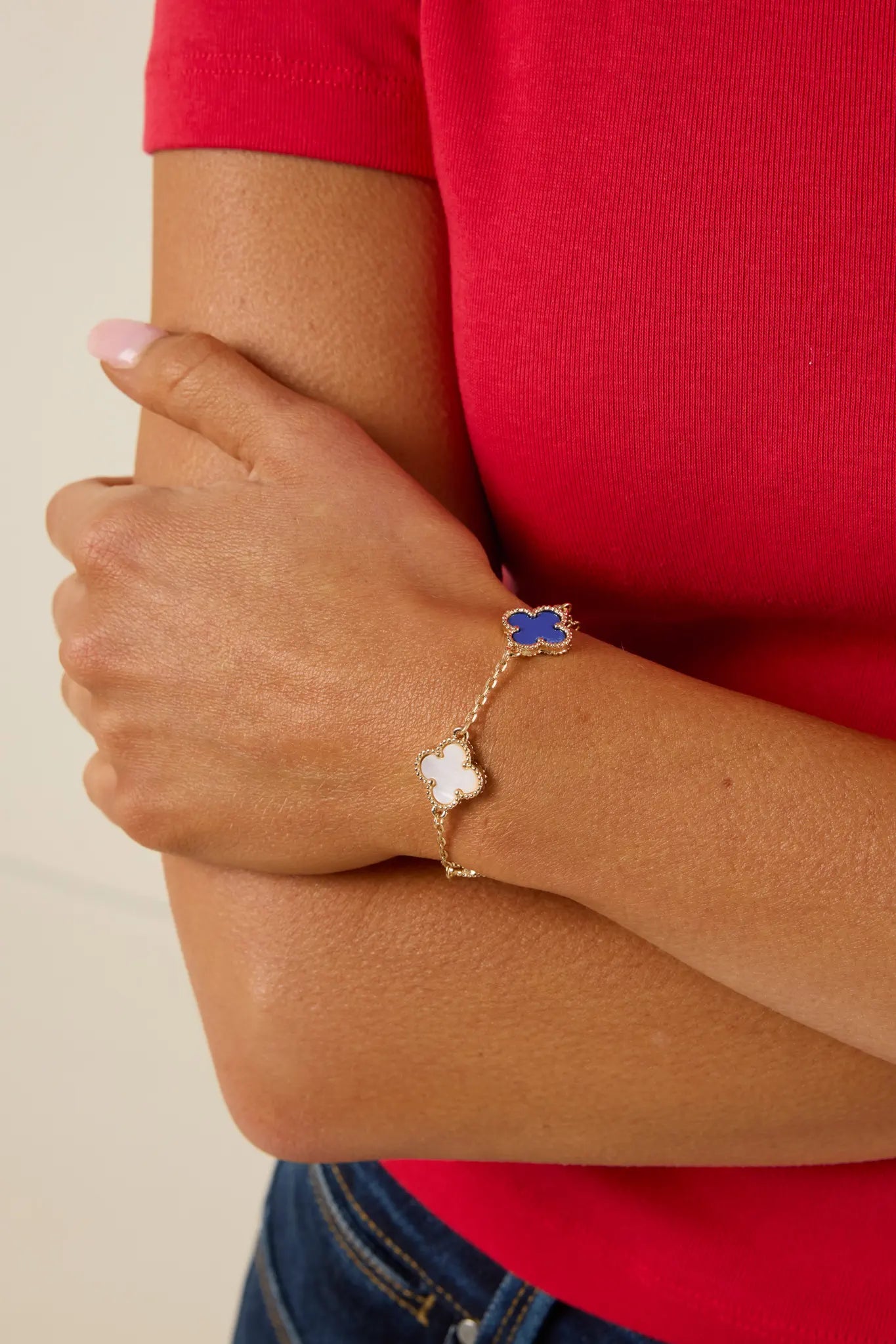 Layne Bracelet- Blue/White