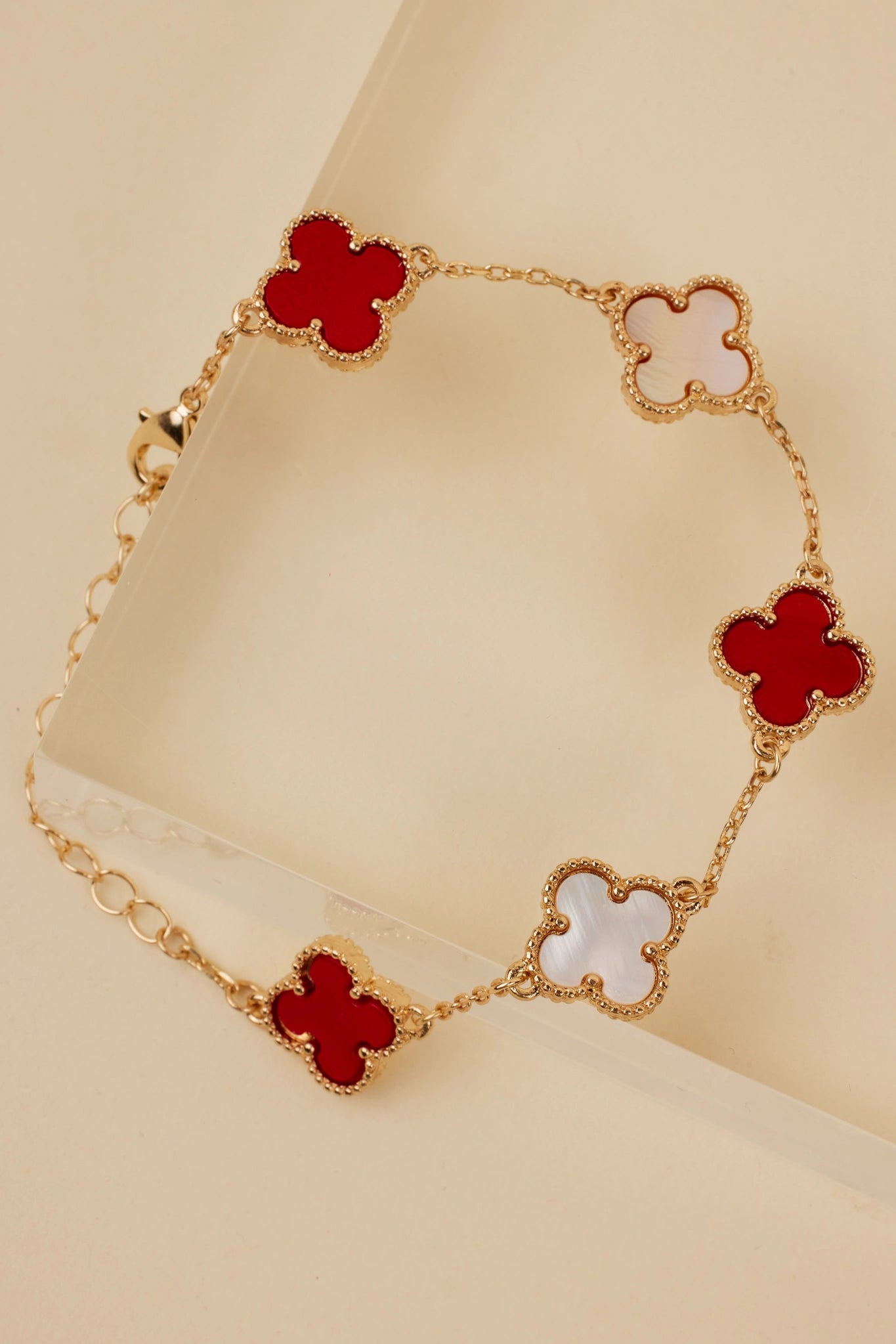 Layne Bracelet- Red/White