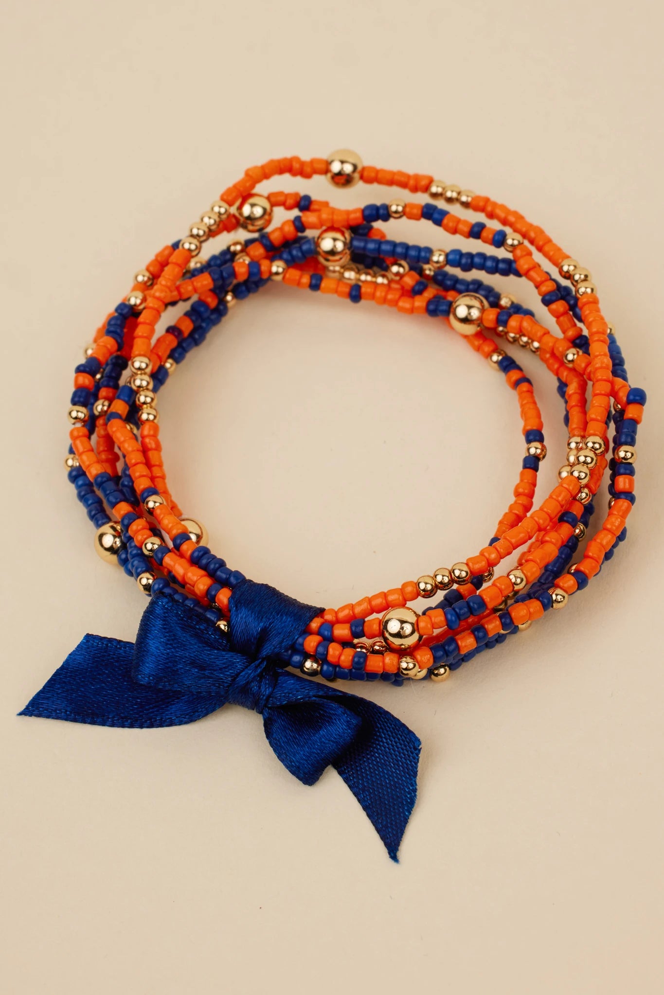 Meg Bracelets- Navy/Orange