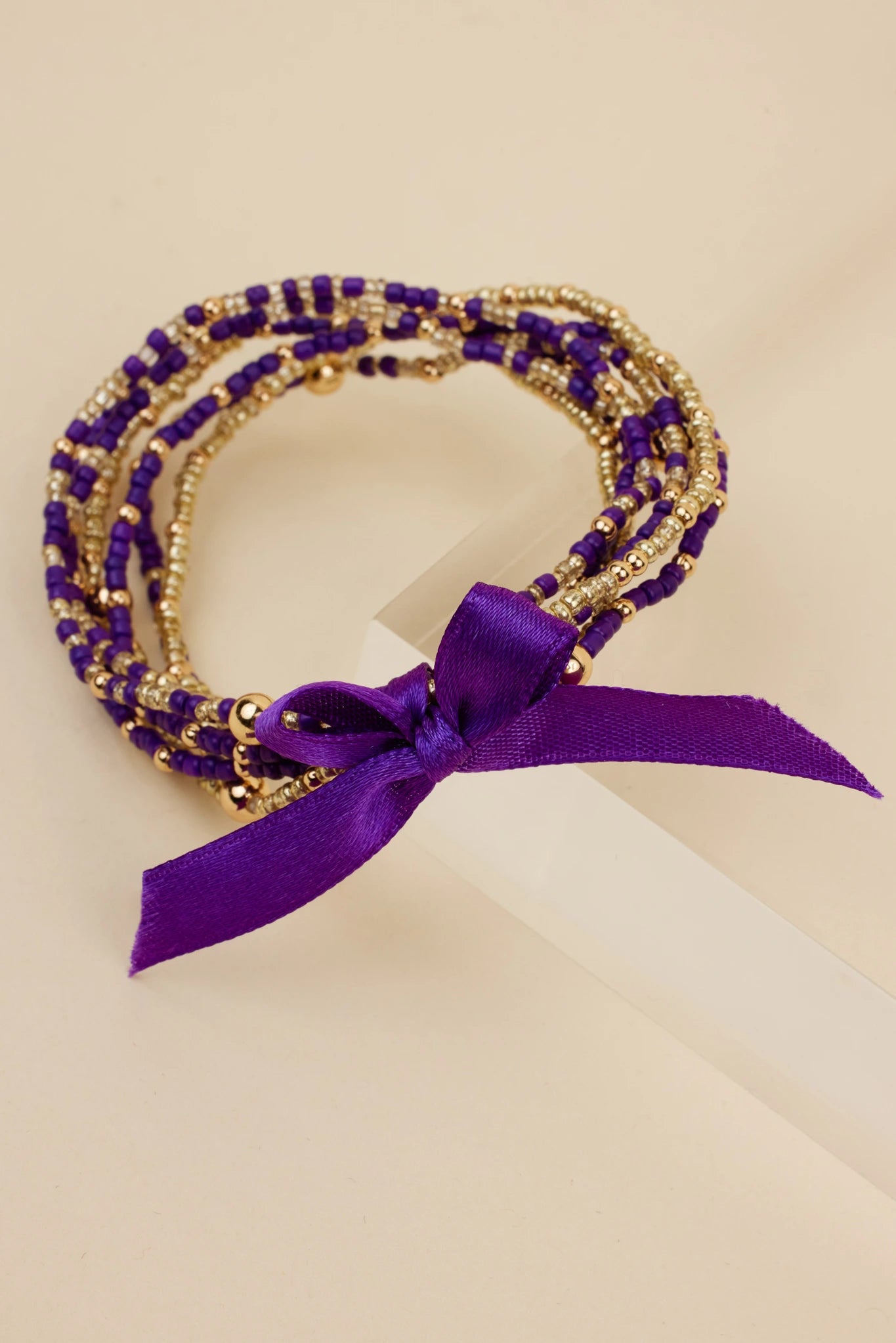 Meg Bracelets- Purple/Gold
