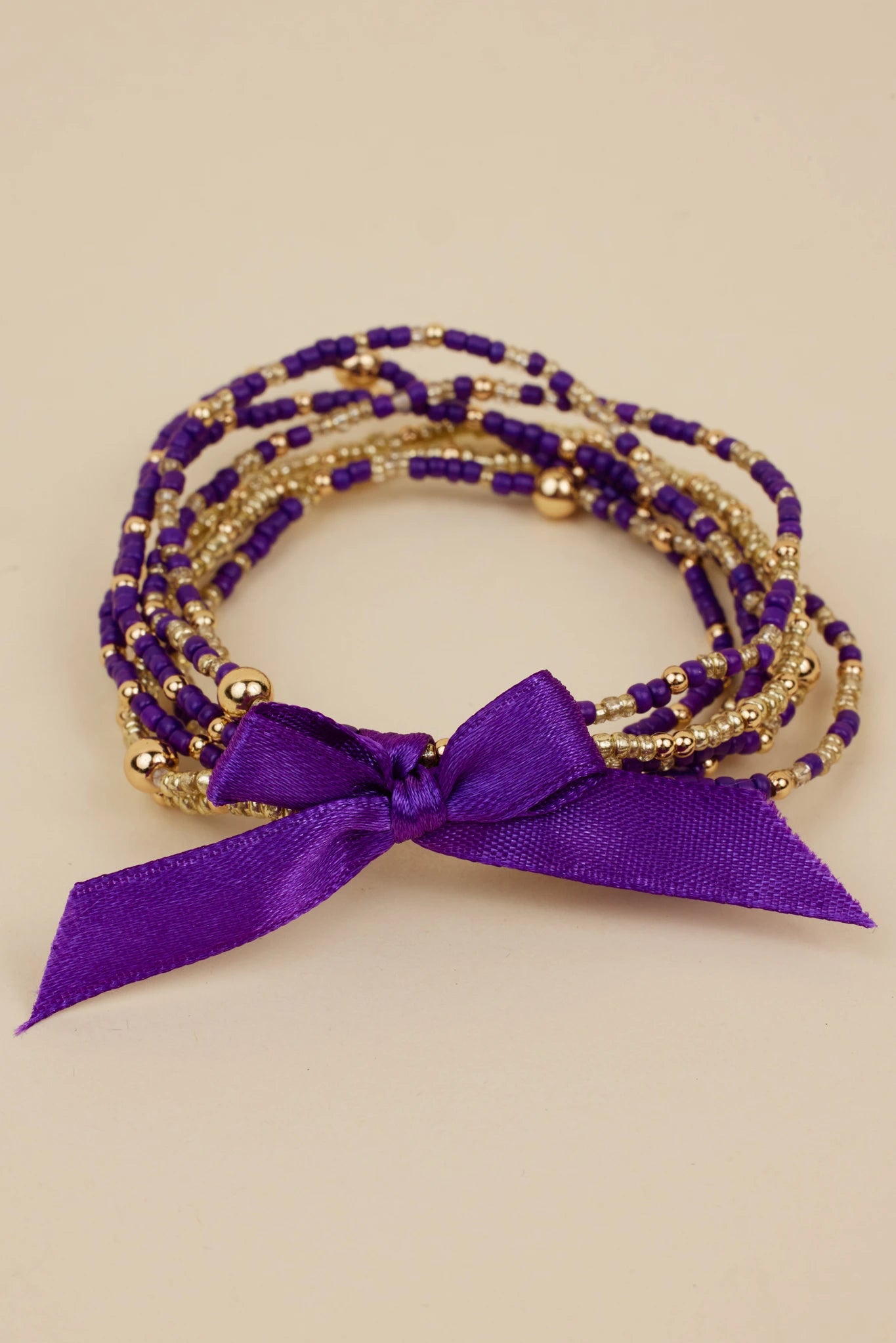 Meg Bracelets- Purple/Gold
