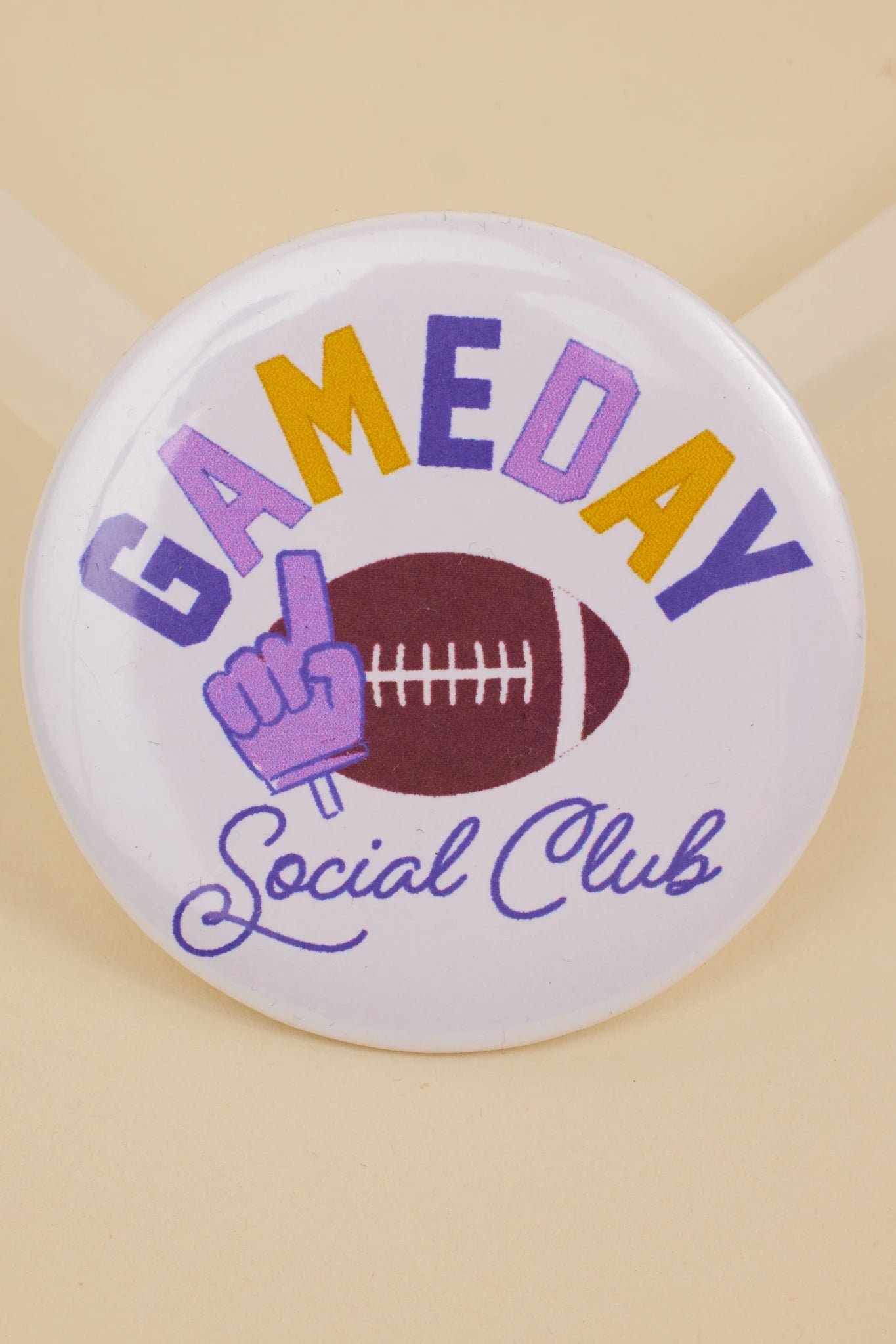 Game Day Button- Purple/Gold