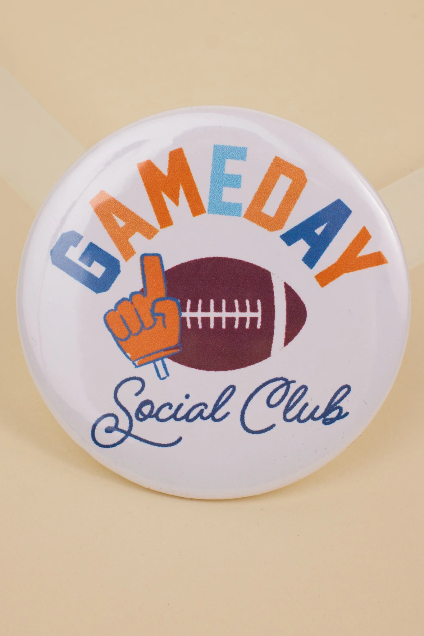 Game Day Button- Blue/Orange