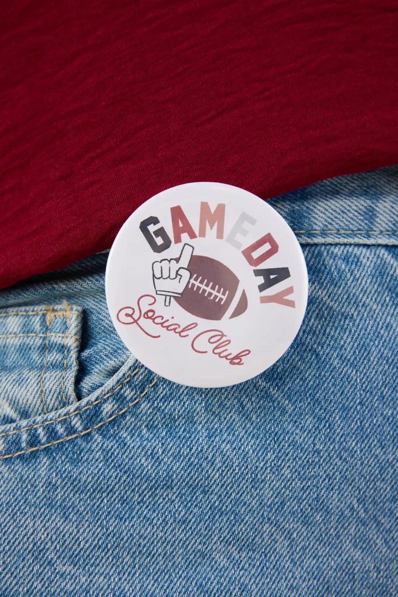 Game Day Button- Maroon