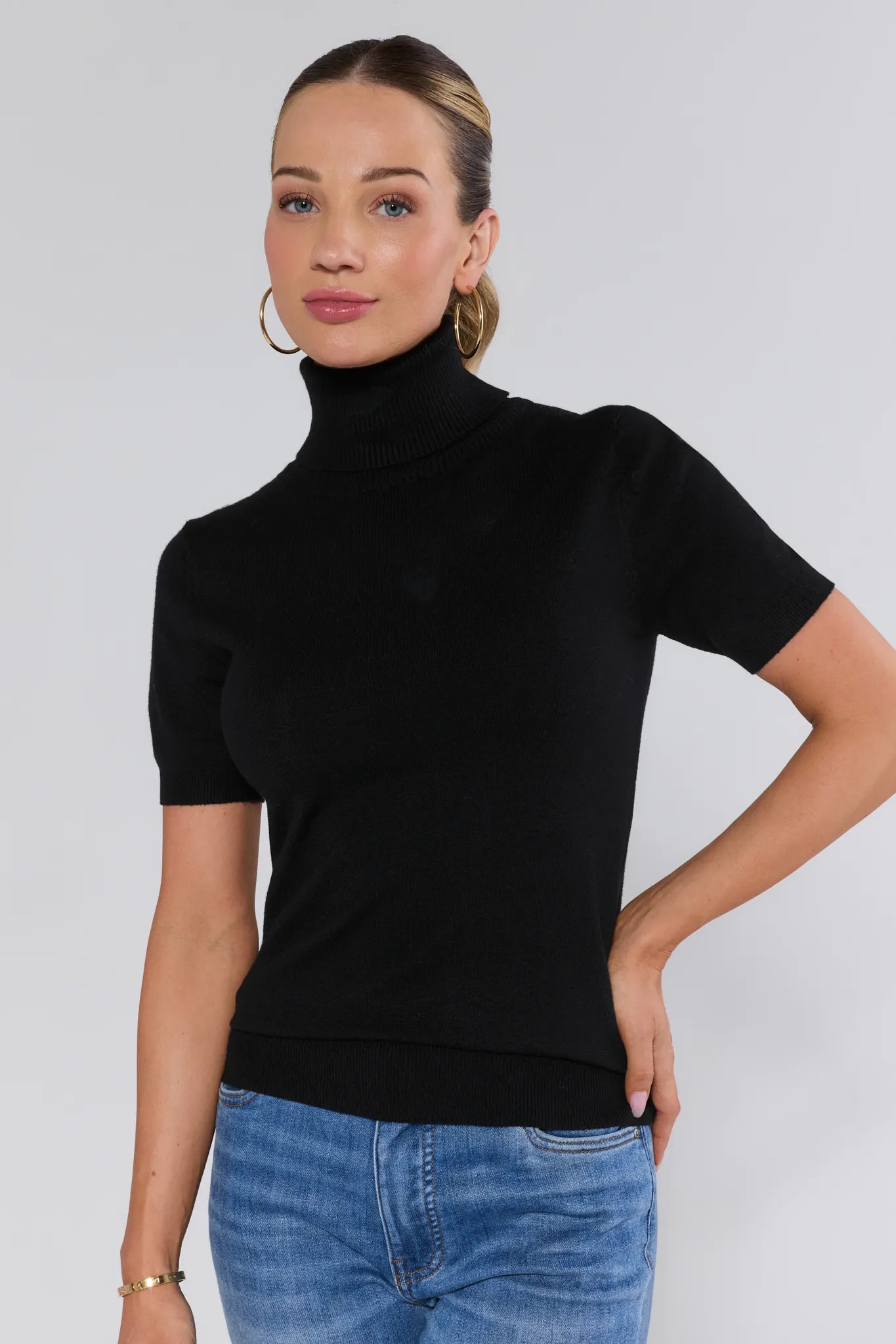 Adrian Black Turtleneck Sweater