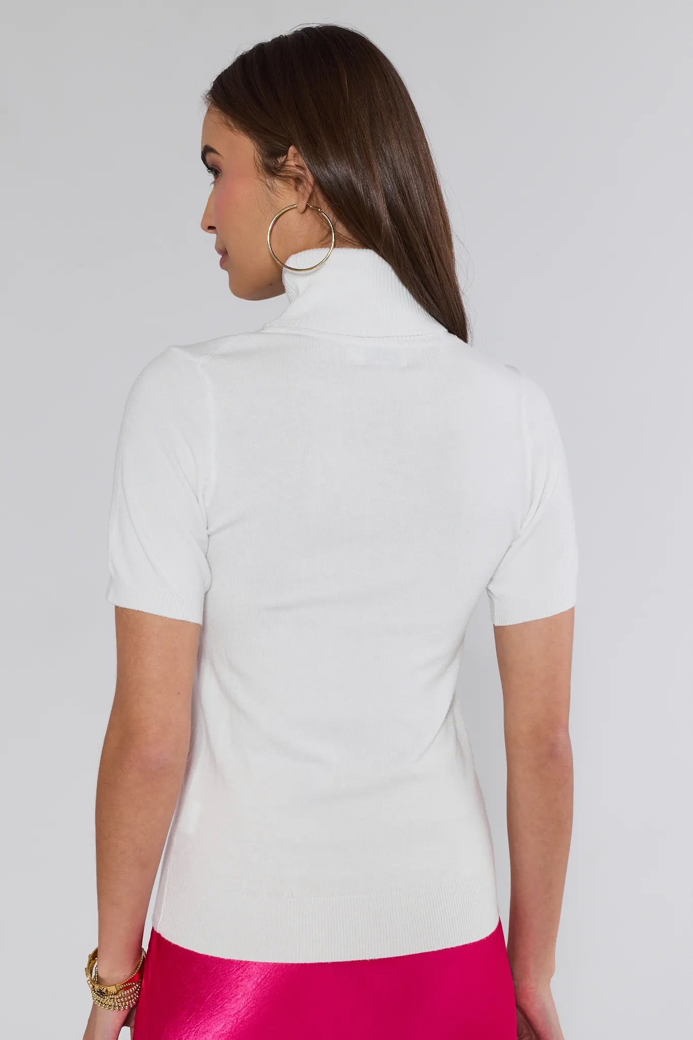 Adrian White Turtleneck Sweater