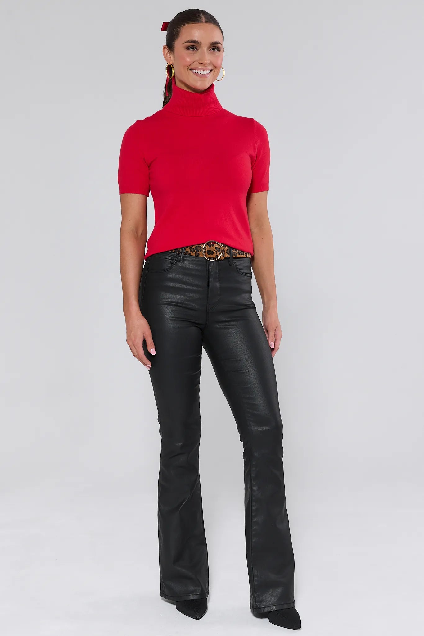 Adrian Red Turtleneck Sweater