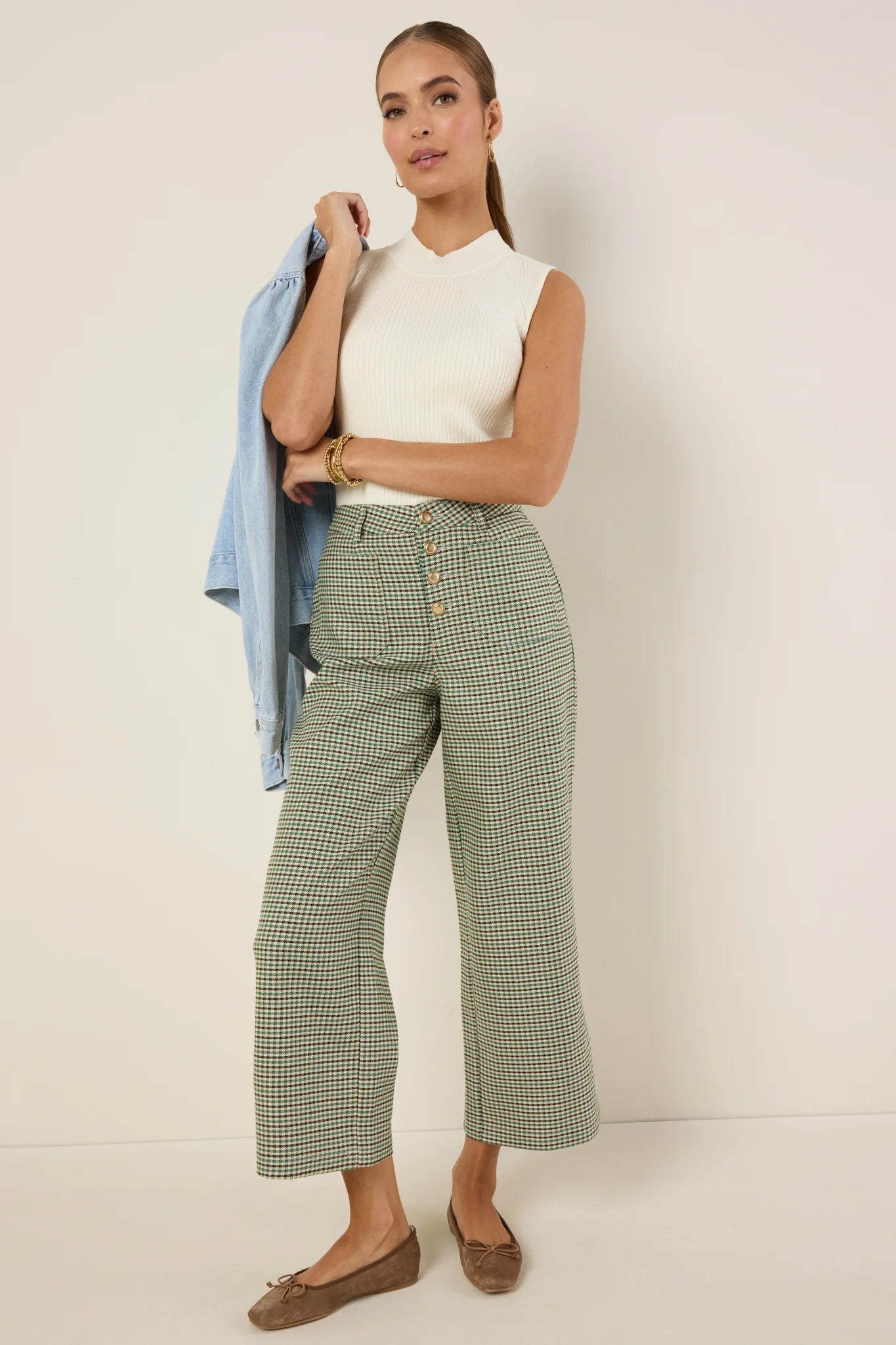 Chelsea Pants- Green Plaid