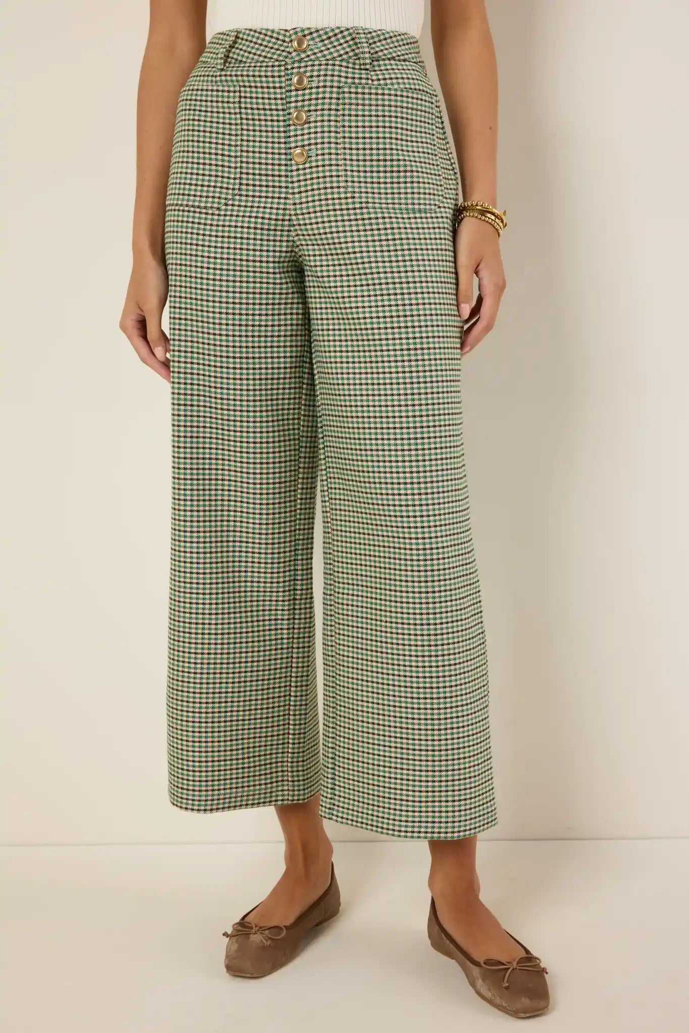 Chelsea Pants- Green Plaid